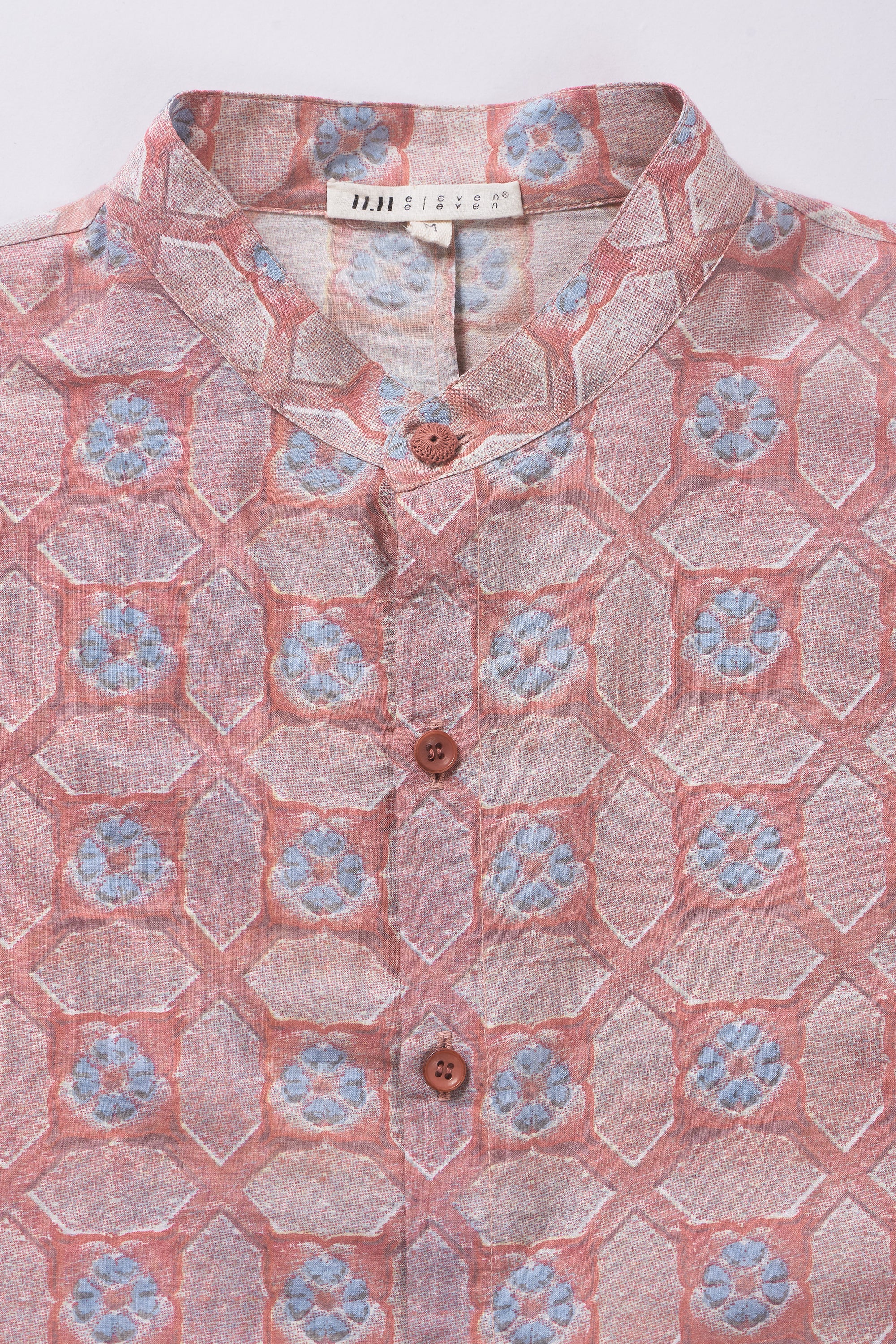 BRICK RED SCREEN PRINT SHIRT