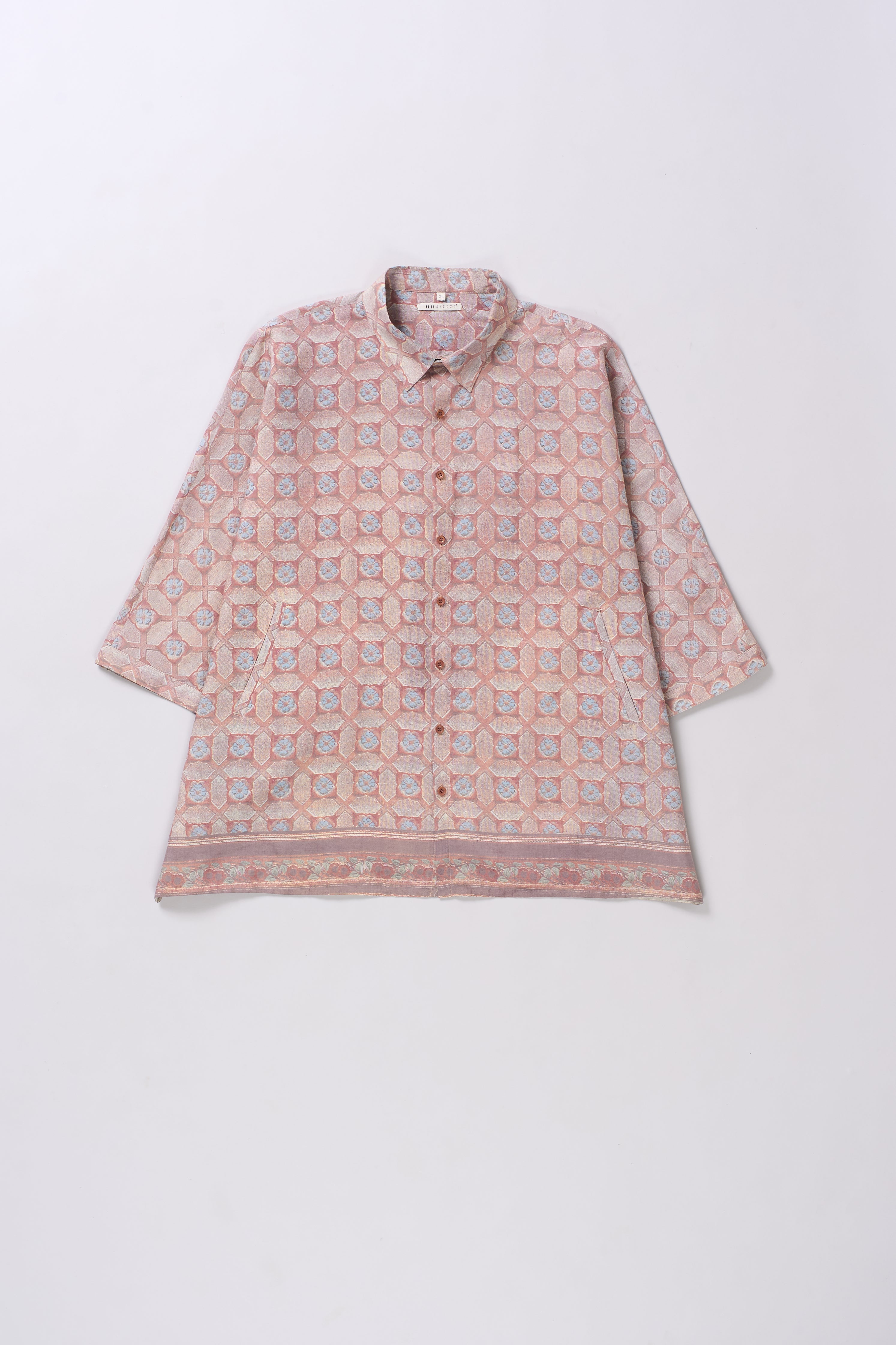BRICK RED SCREEN PRINT SHIRT