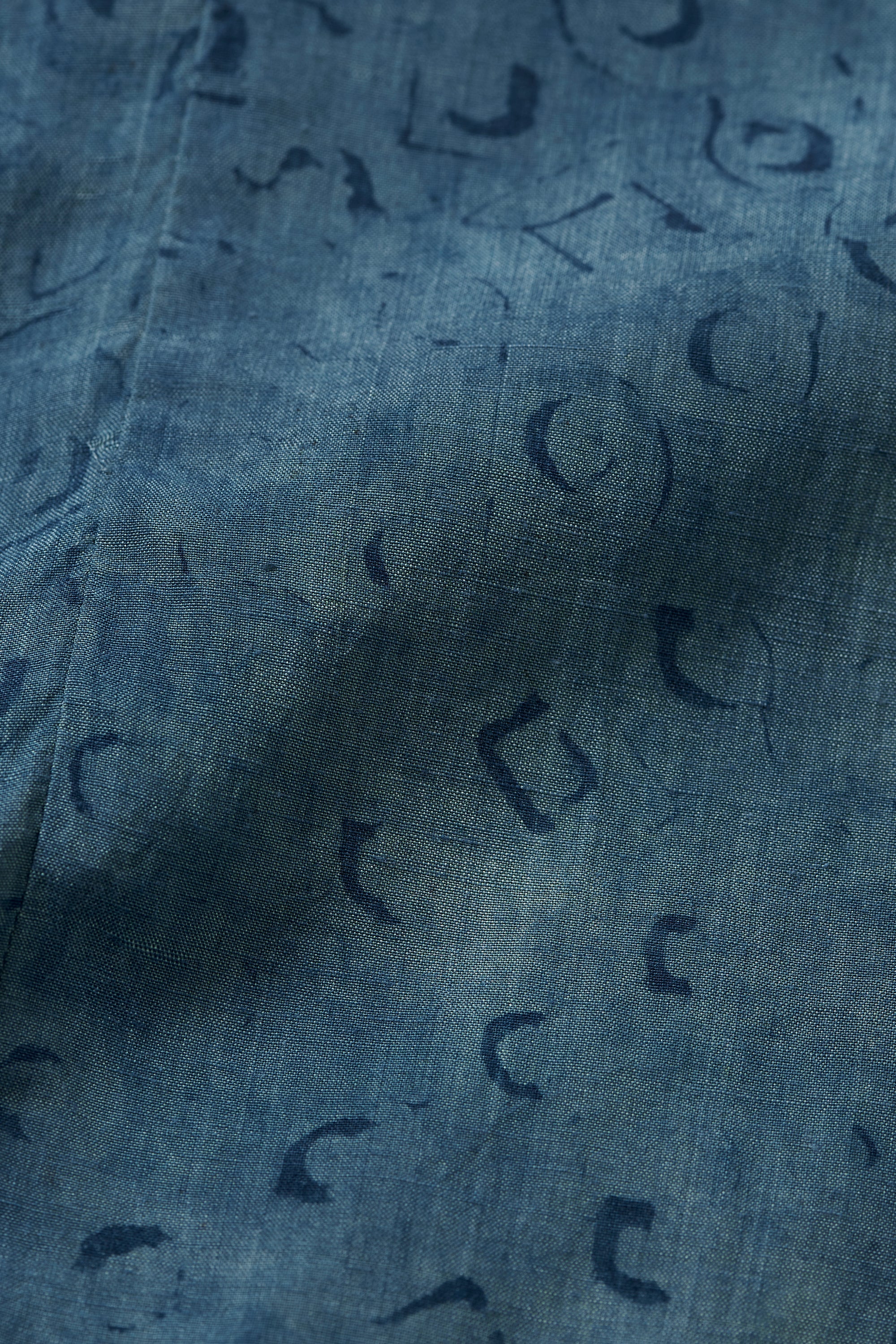 MEDIUM INDIGO BLOCK PRINT DRESS