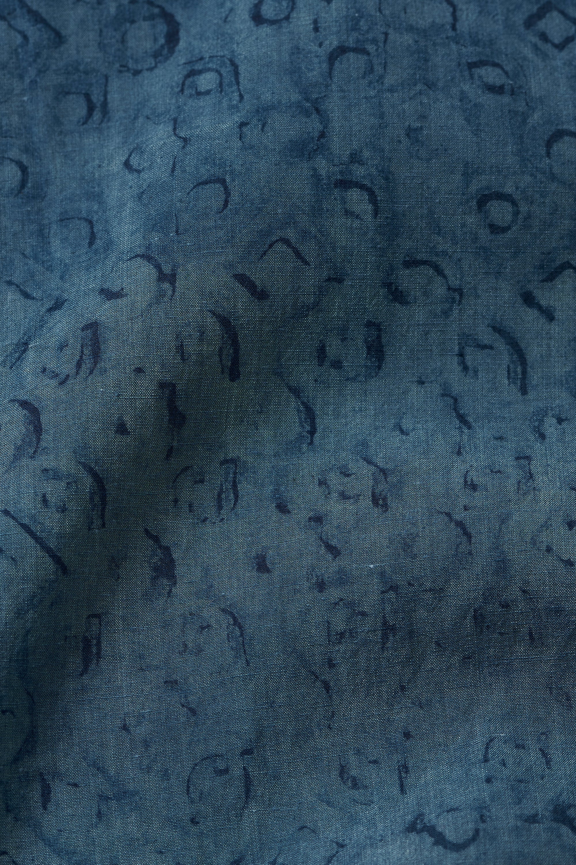 MEDIUM INDIGO BLOCK PRINT DRESS