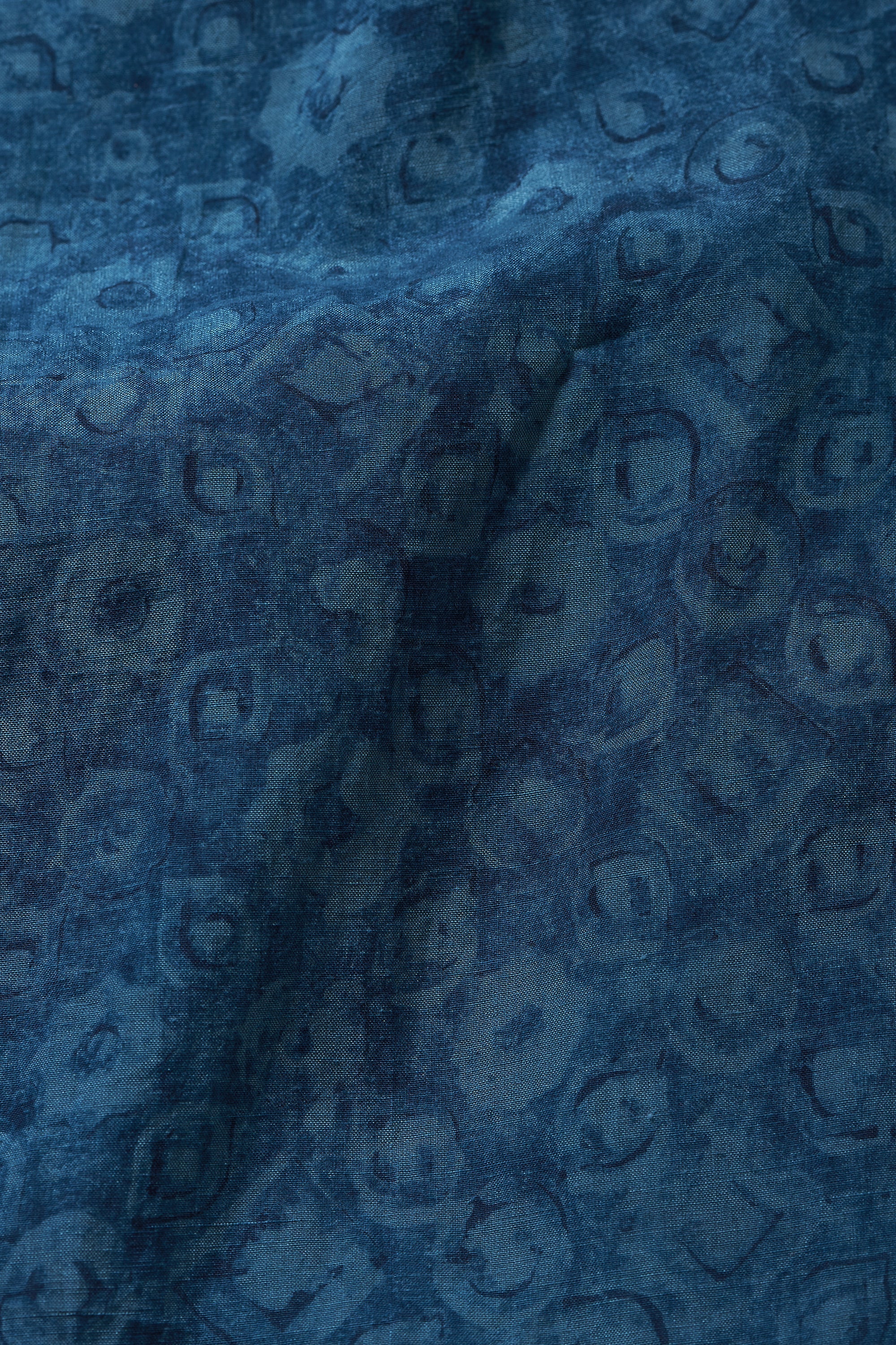 MEDIUM INDIGO BLOCK PRINTED DRESS