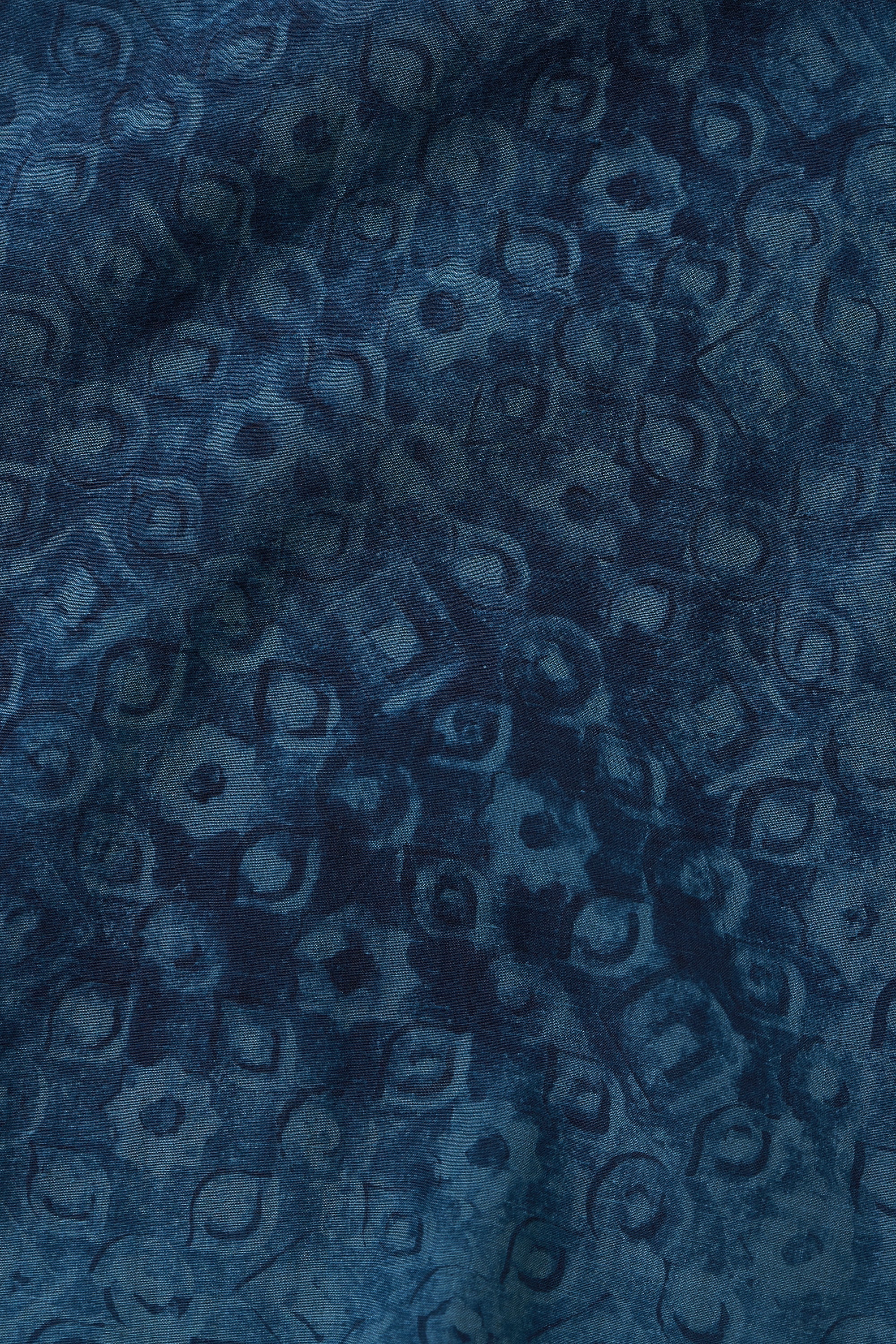 MEDIUM INDIGO BLOCK PRINTED DRESS
