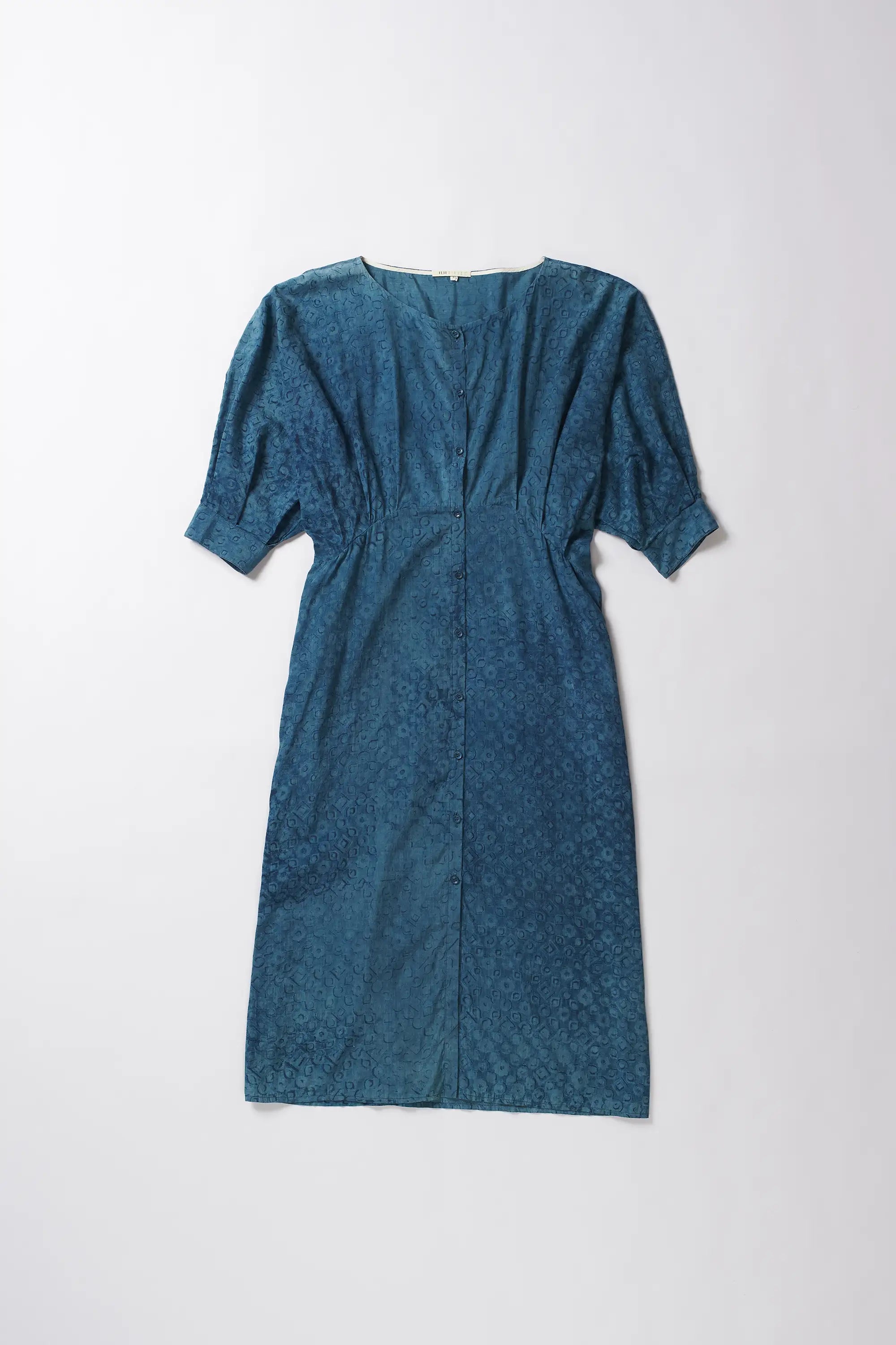 Medium Indigo Block Printed Soft Dress