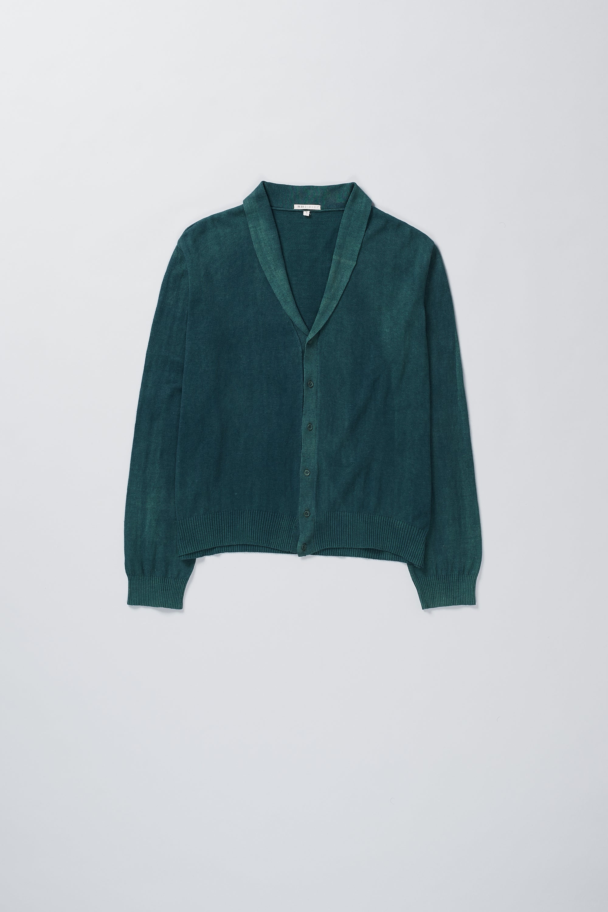 BOTTLE GREEN COTTON CARDIGAN