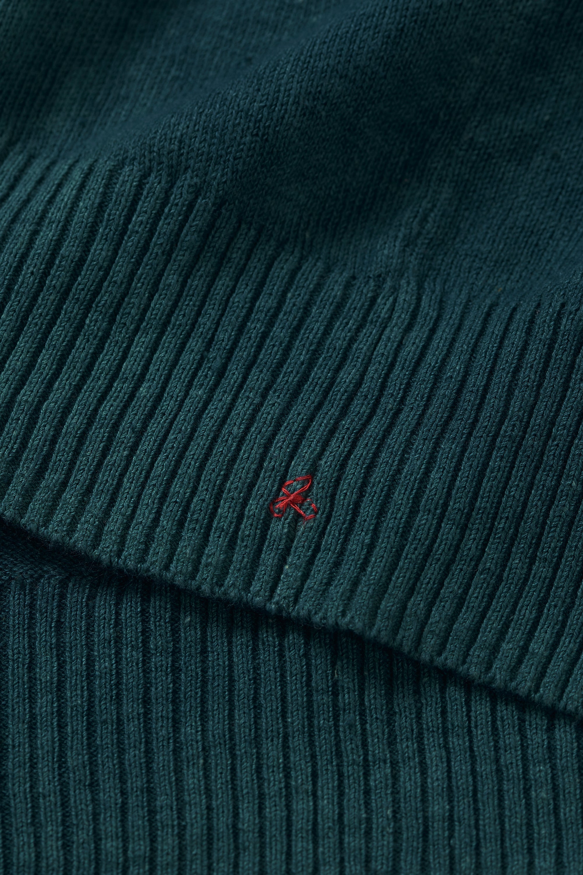 BOTTLE GREEN COTTON CARDIGAN