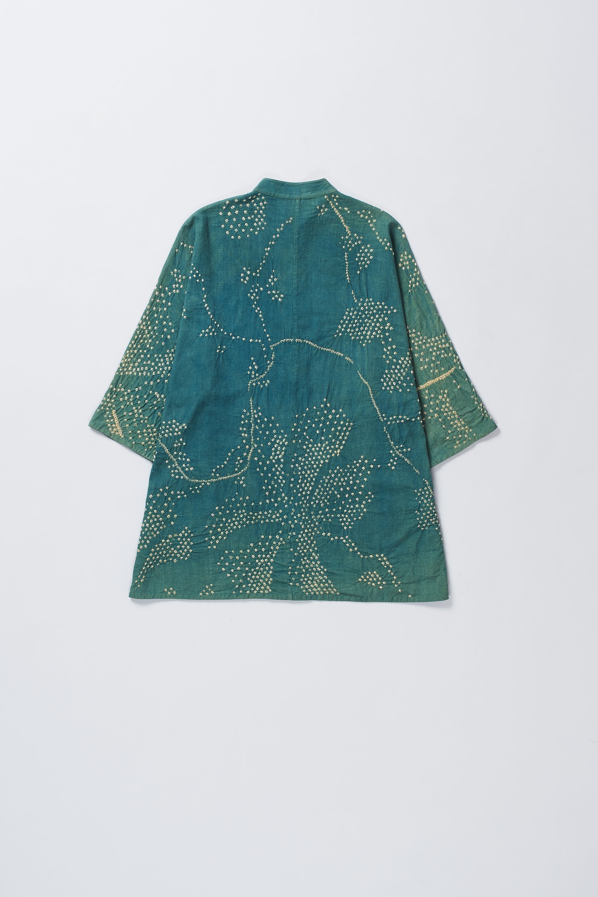 BOTTLE GREEN BANDHANI ORGANIC COTTON SHIRT