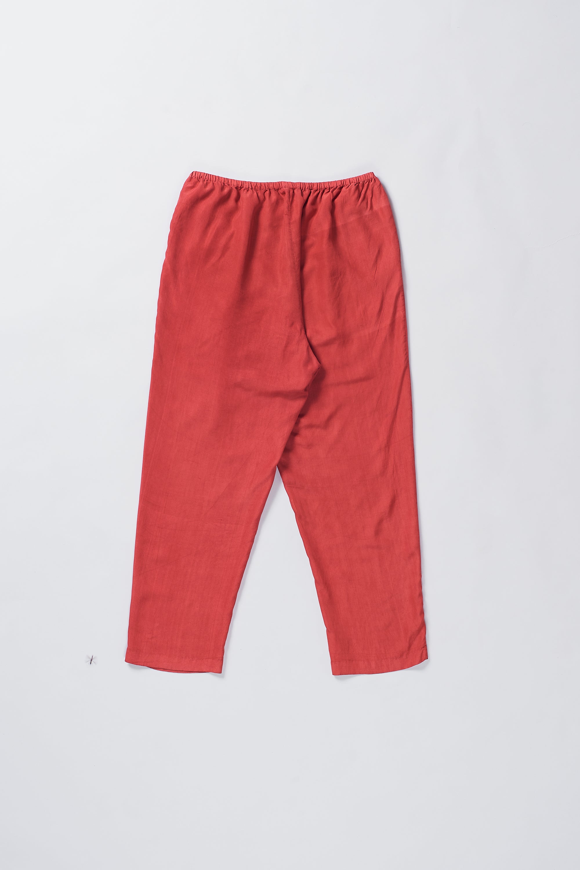 CRIMSON PINK PANTS IN SILK