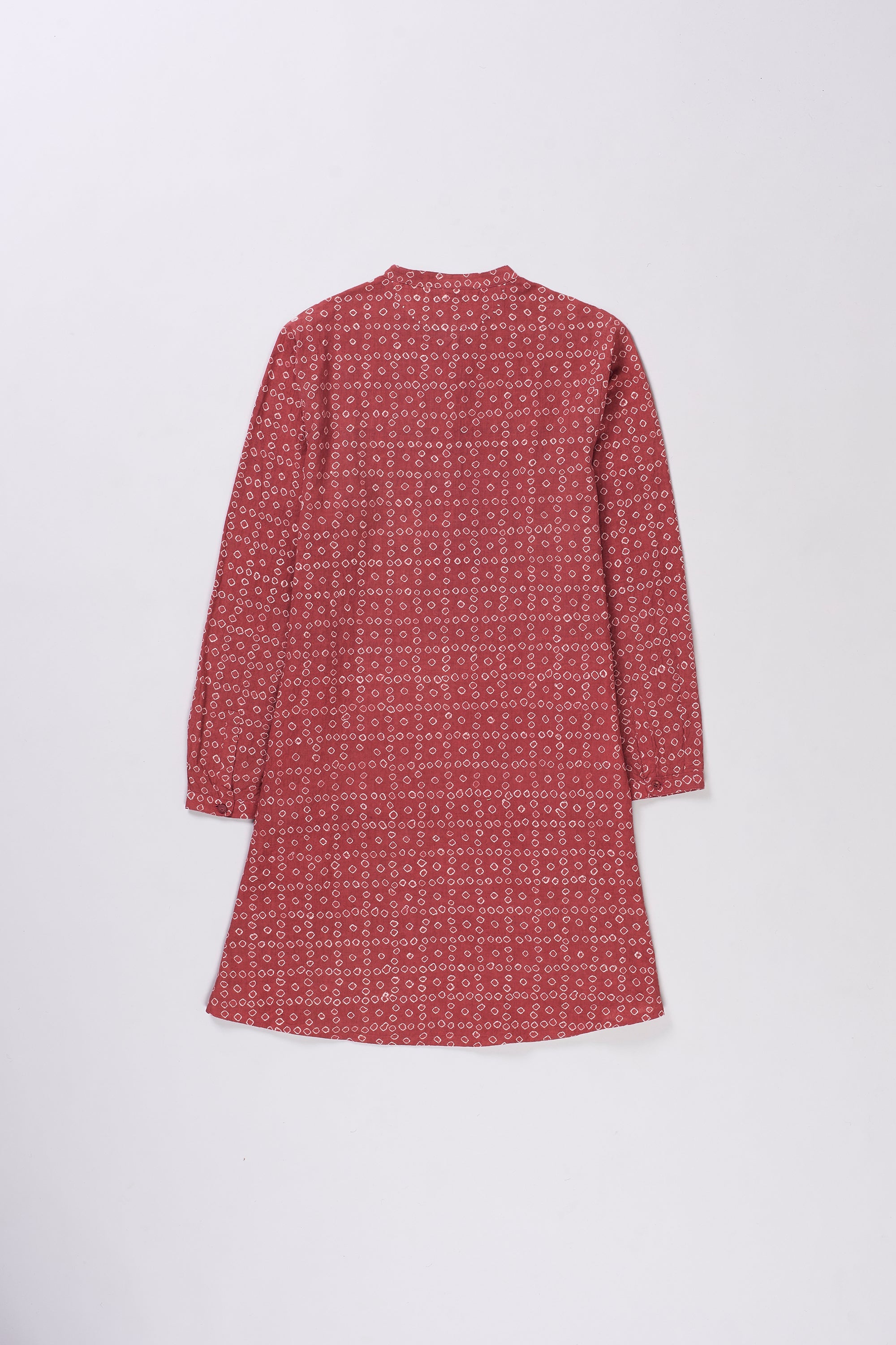 CRIMSON PINK YARN DYED DRESS