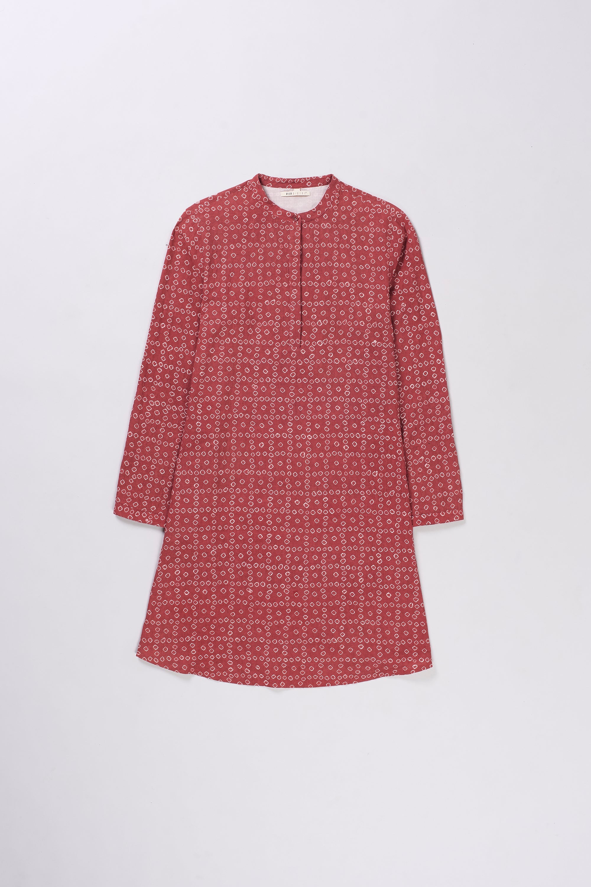 CRIMSON PINK YARN DYED DRESS