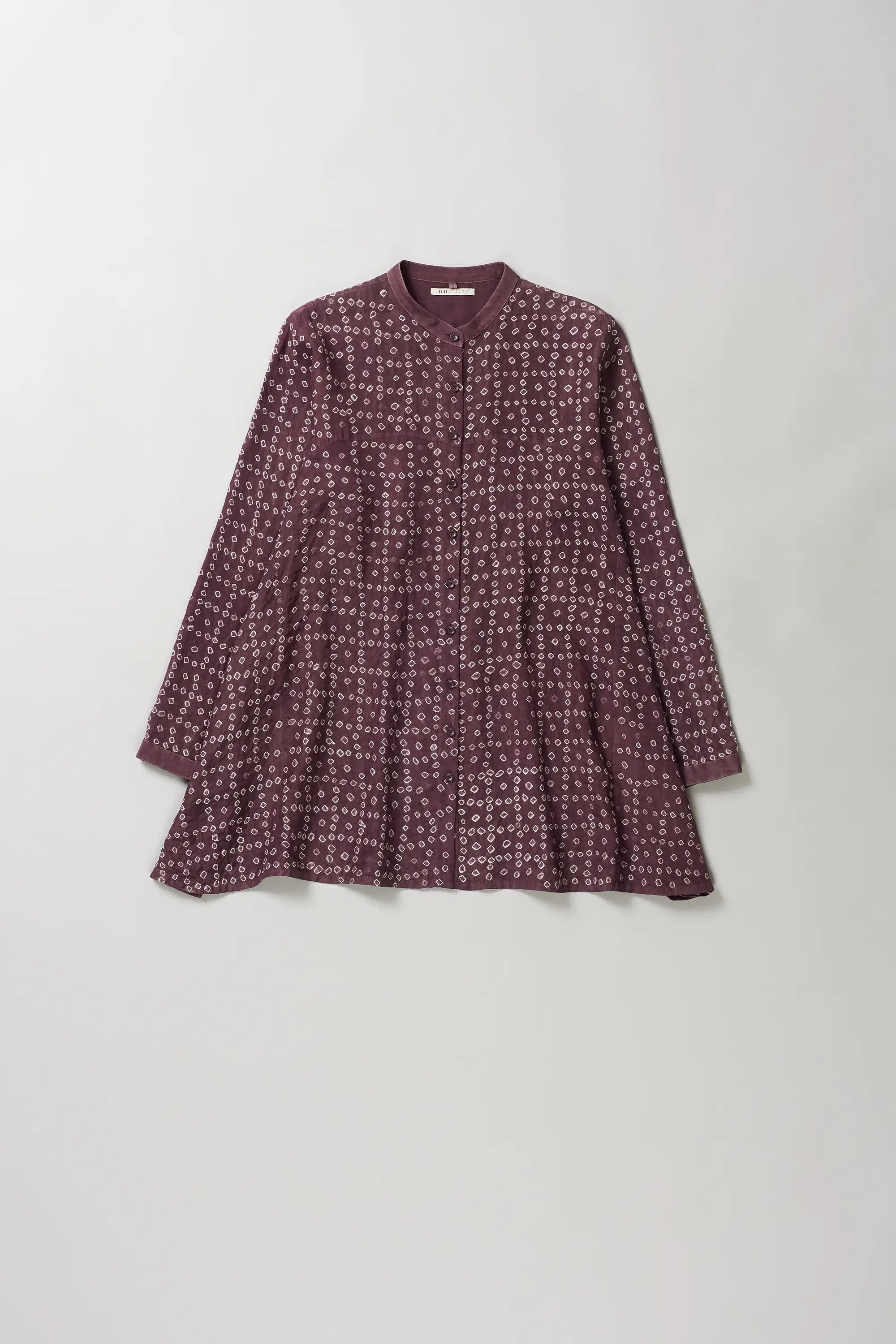 Purple Red Bandhani Silk Dress