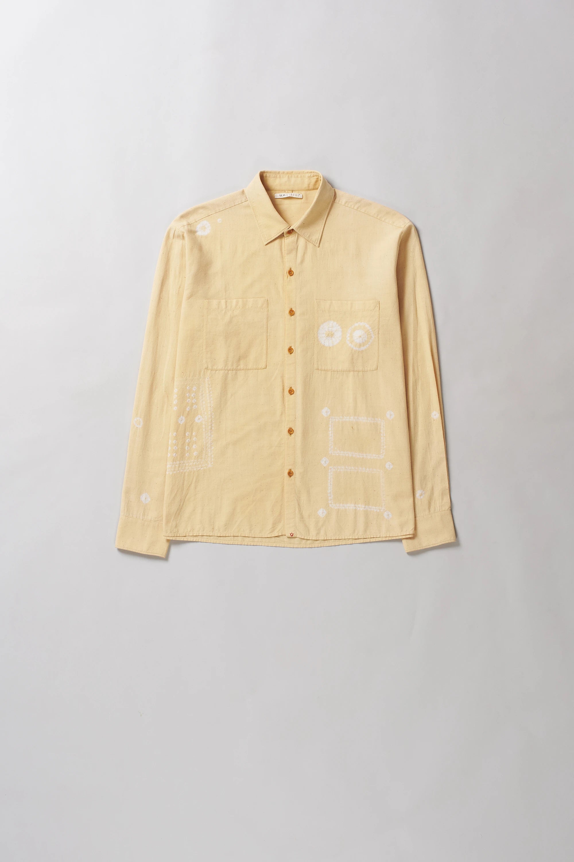 Fine Cotton Shirt Speckled with All Over Shibori