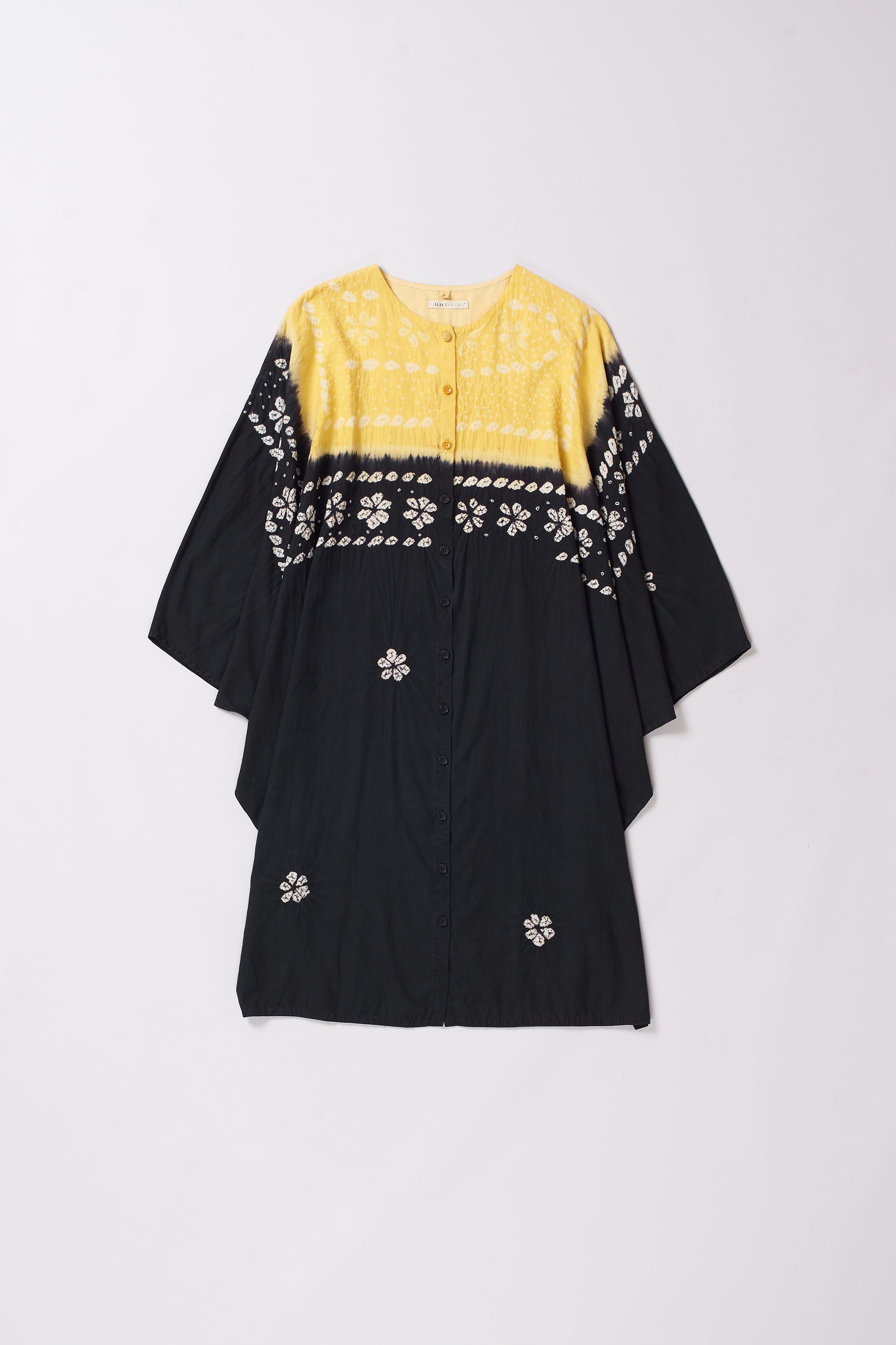 MULTI COLOURED SILK DRESS WITH BANDHANI