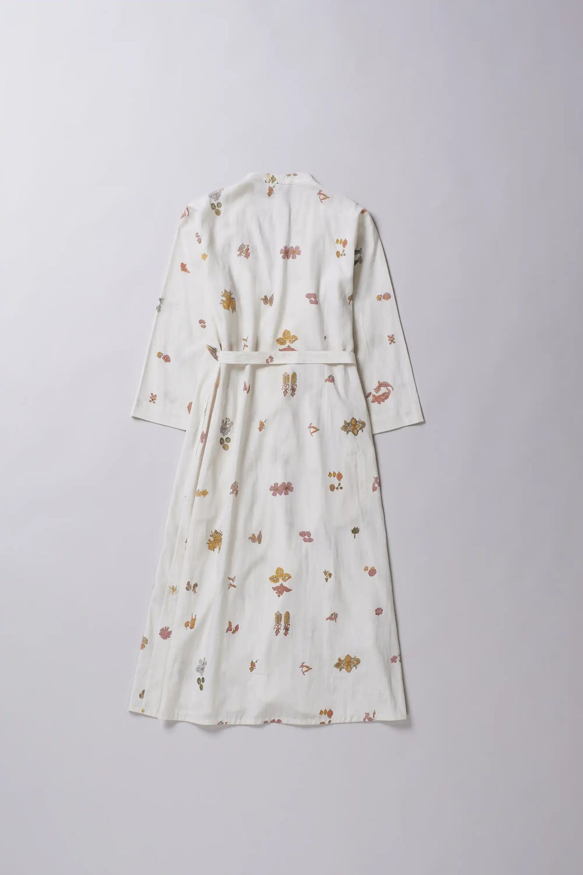 Screen Print Dress in Ecru