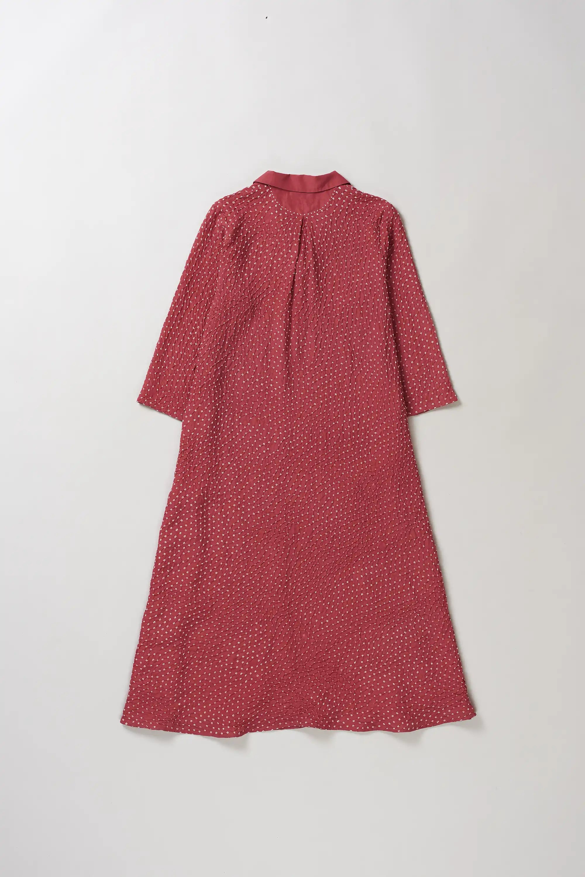 Red Silk Bandhani Dress
