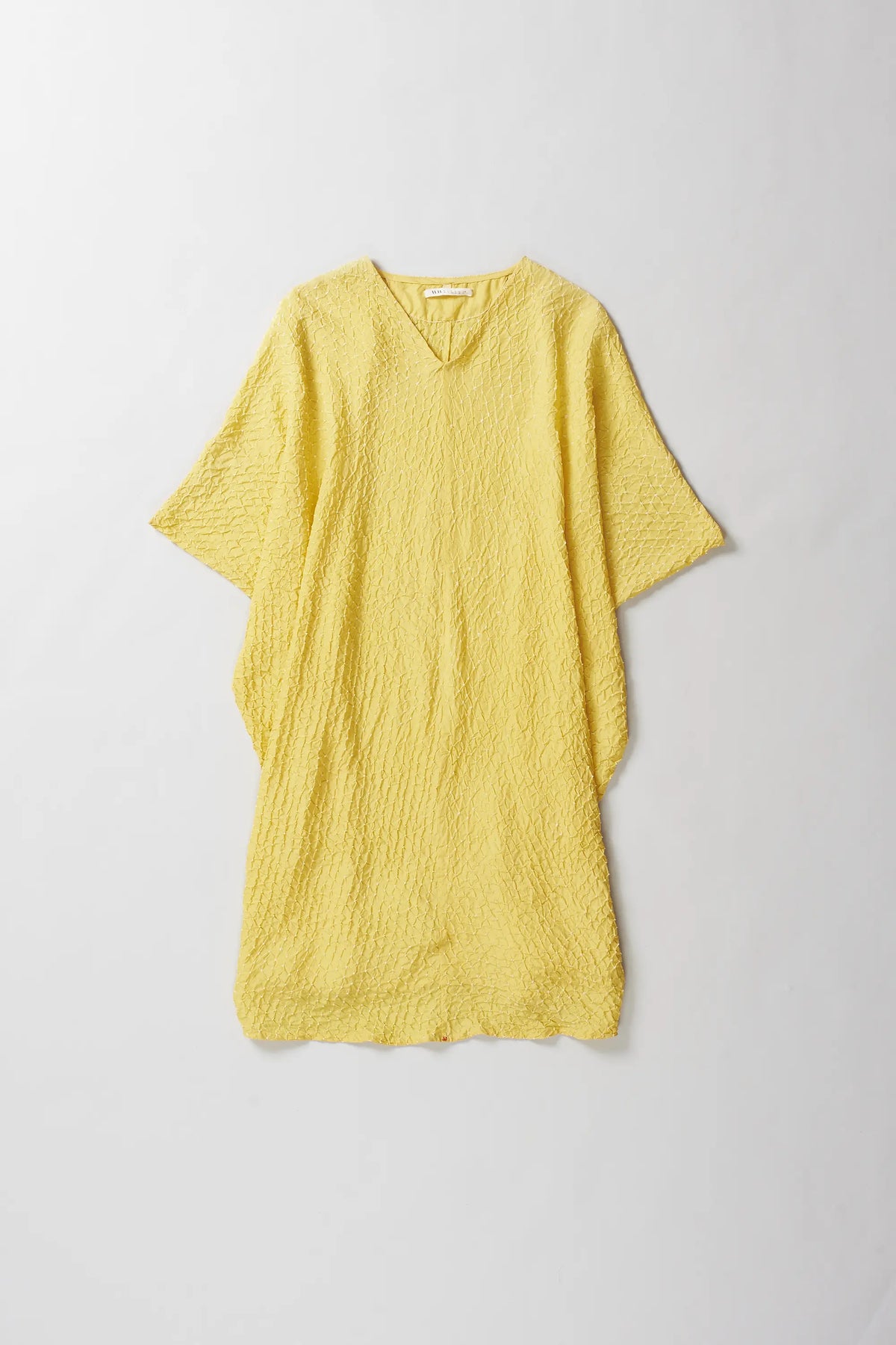 Silk Bandhani Dress in Bright yellow