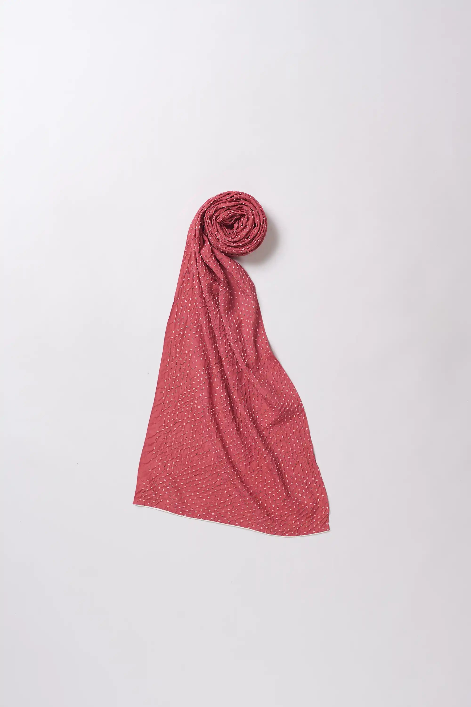 Sappan Fuschia Bandhani Scarf