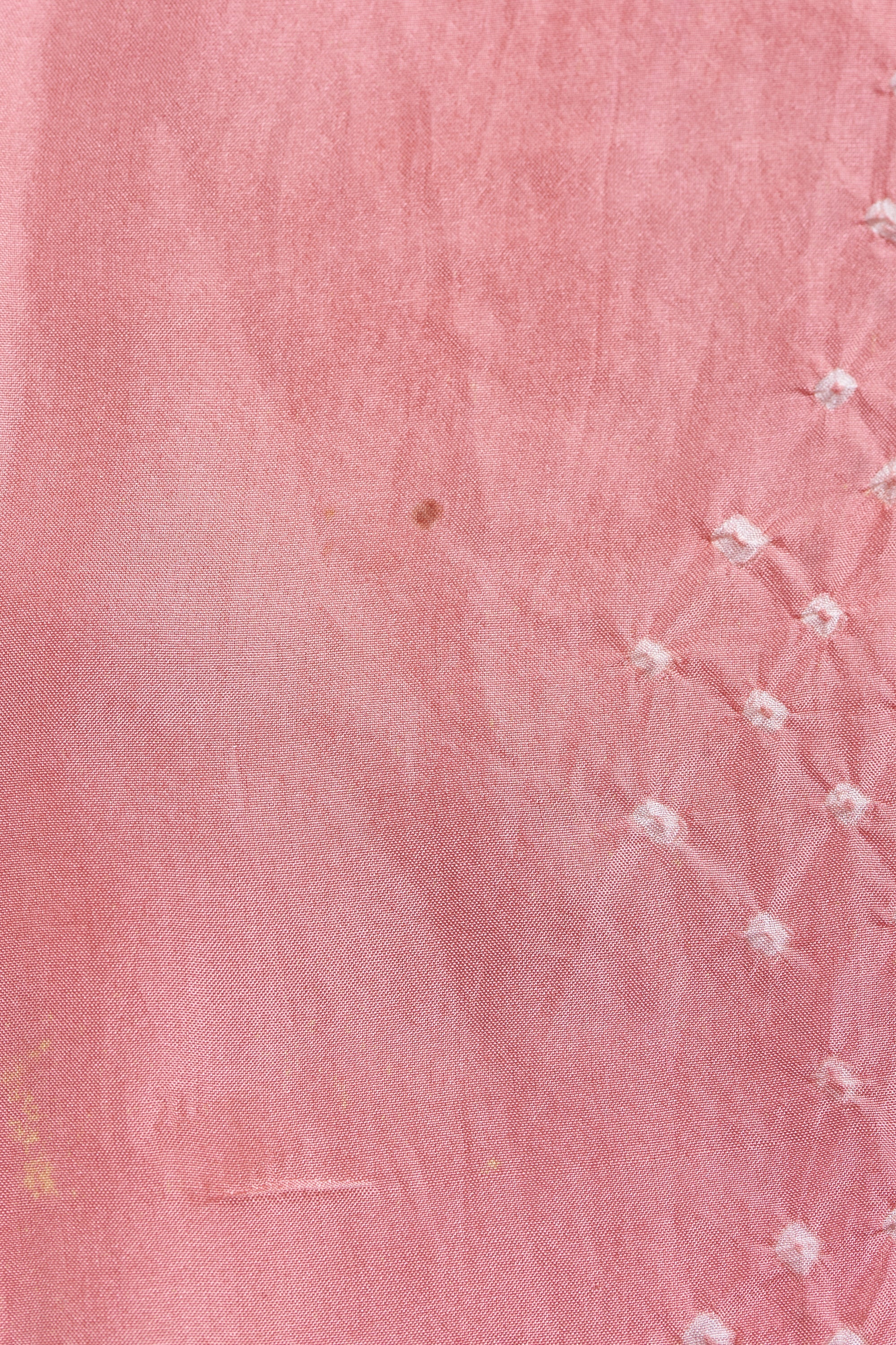 PINK WOOD SILK BANDHANI SCARF