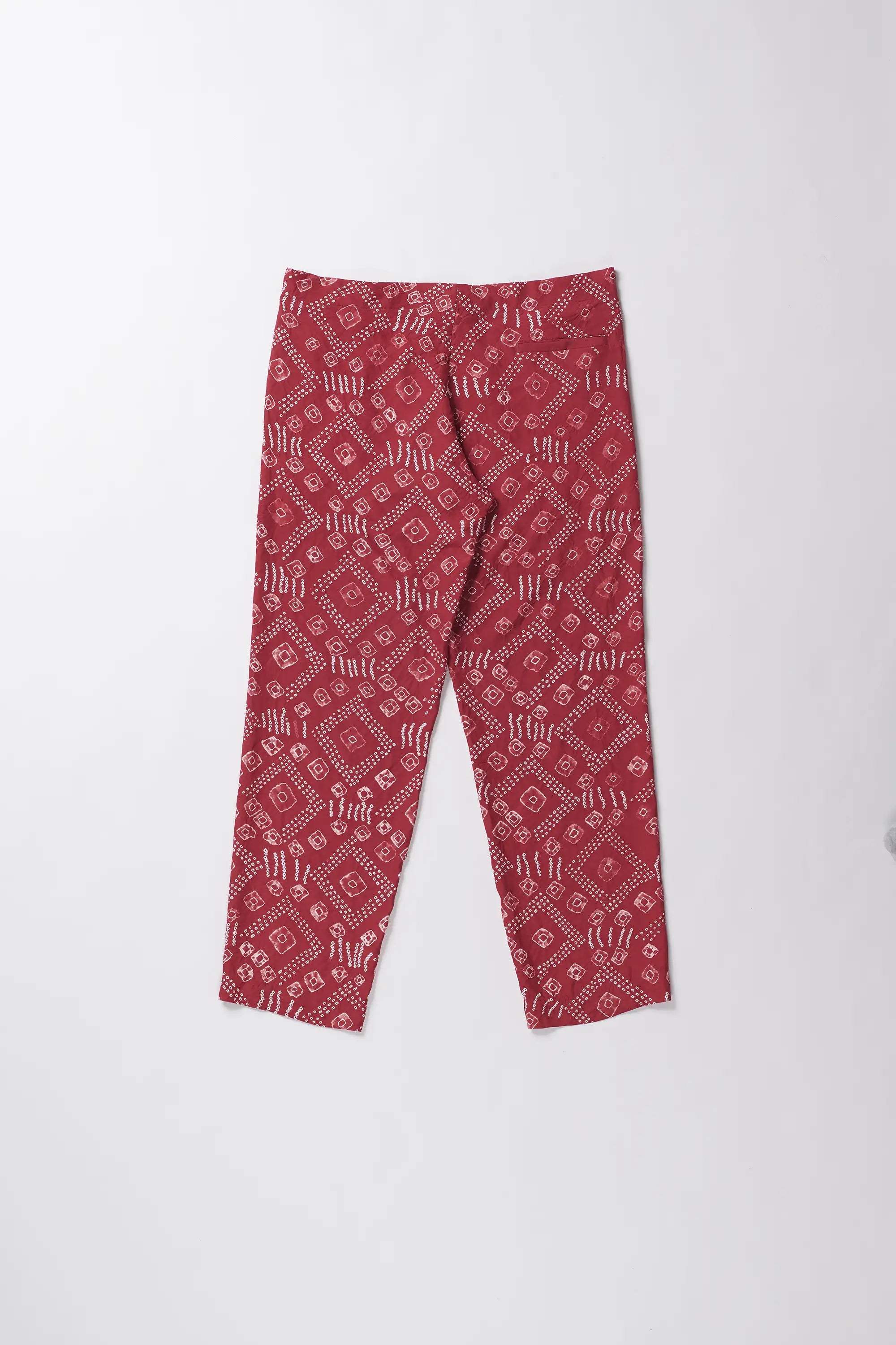 Bandhani Pant in Red
