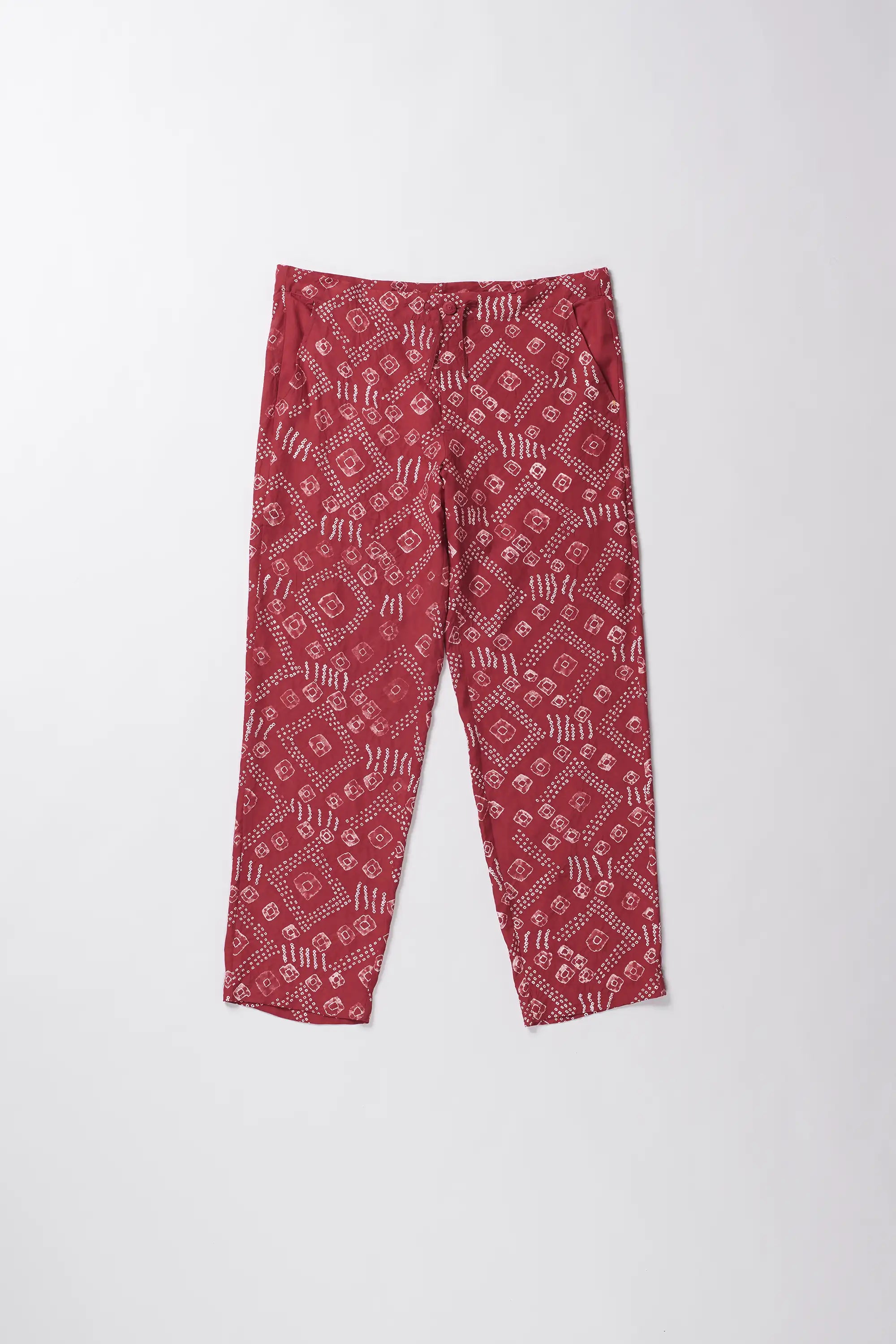 Bandhani Pant in Red