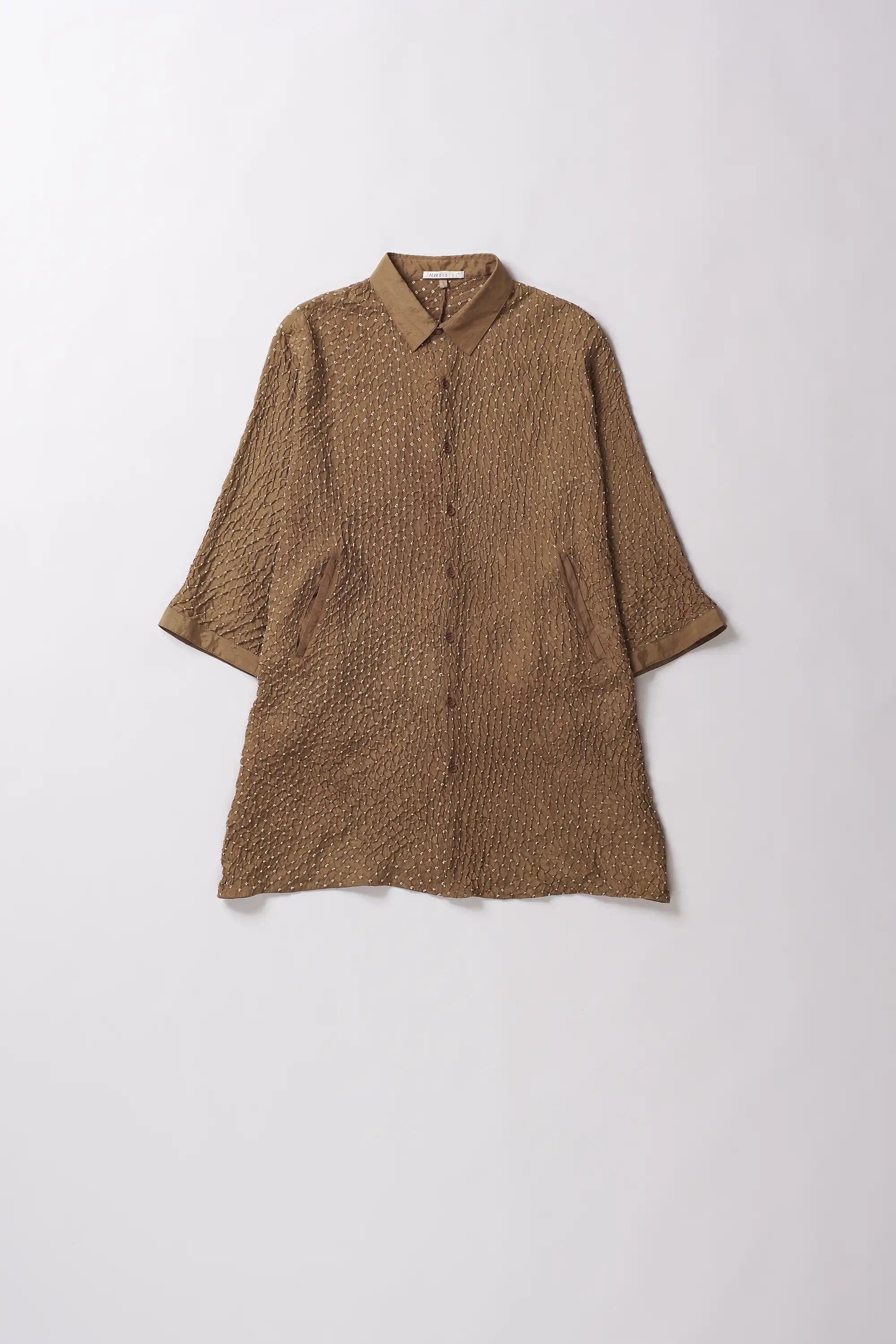 Over Bandhani Silk Statement Shirt