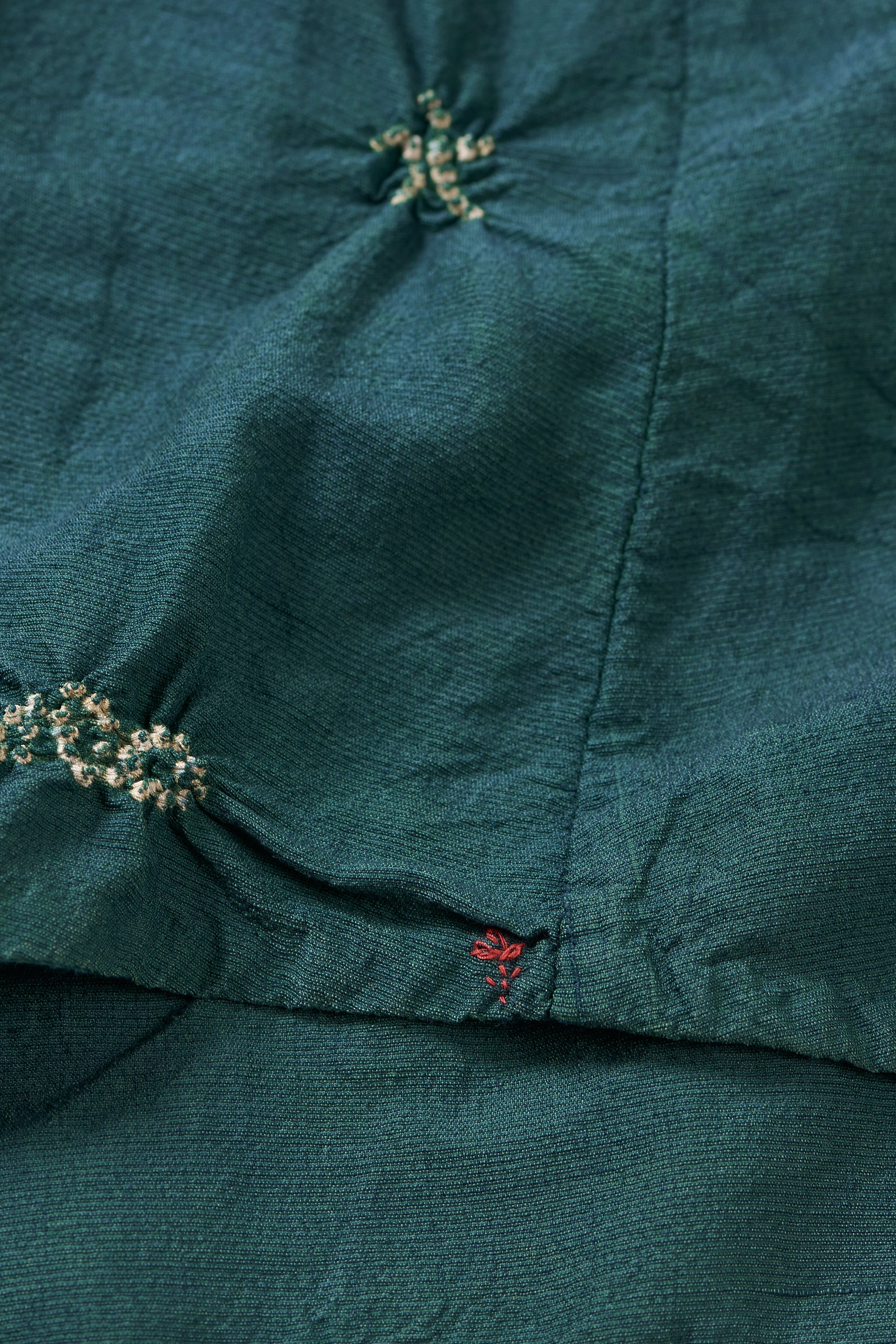 BOTTLE GREEN BANDHANI WOMEN DRESS