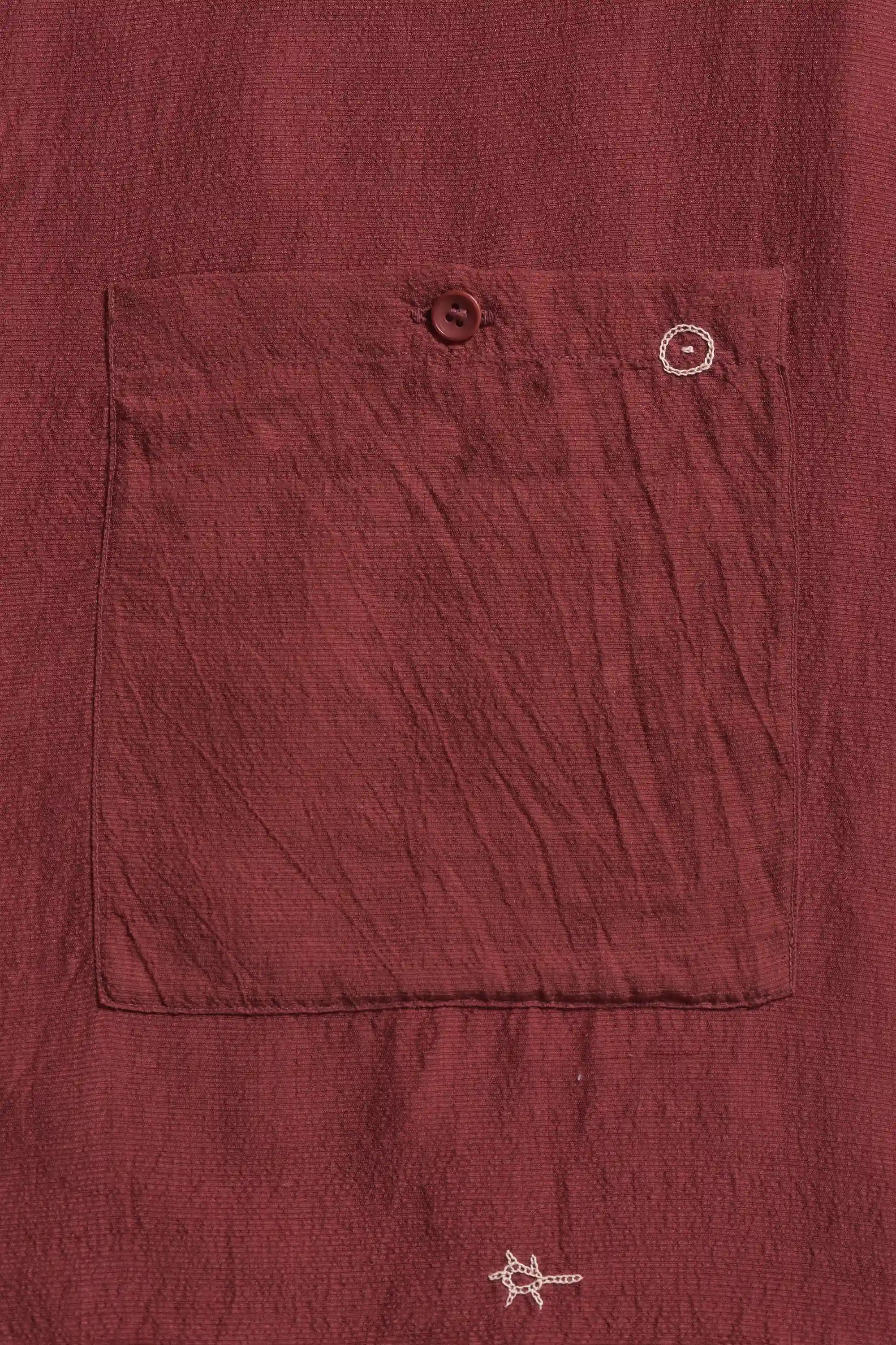 Crimson Pink Hand Embroidered Shirt