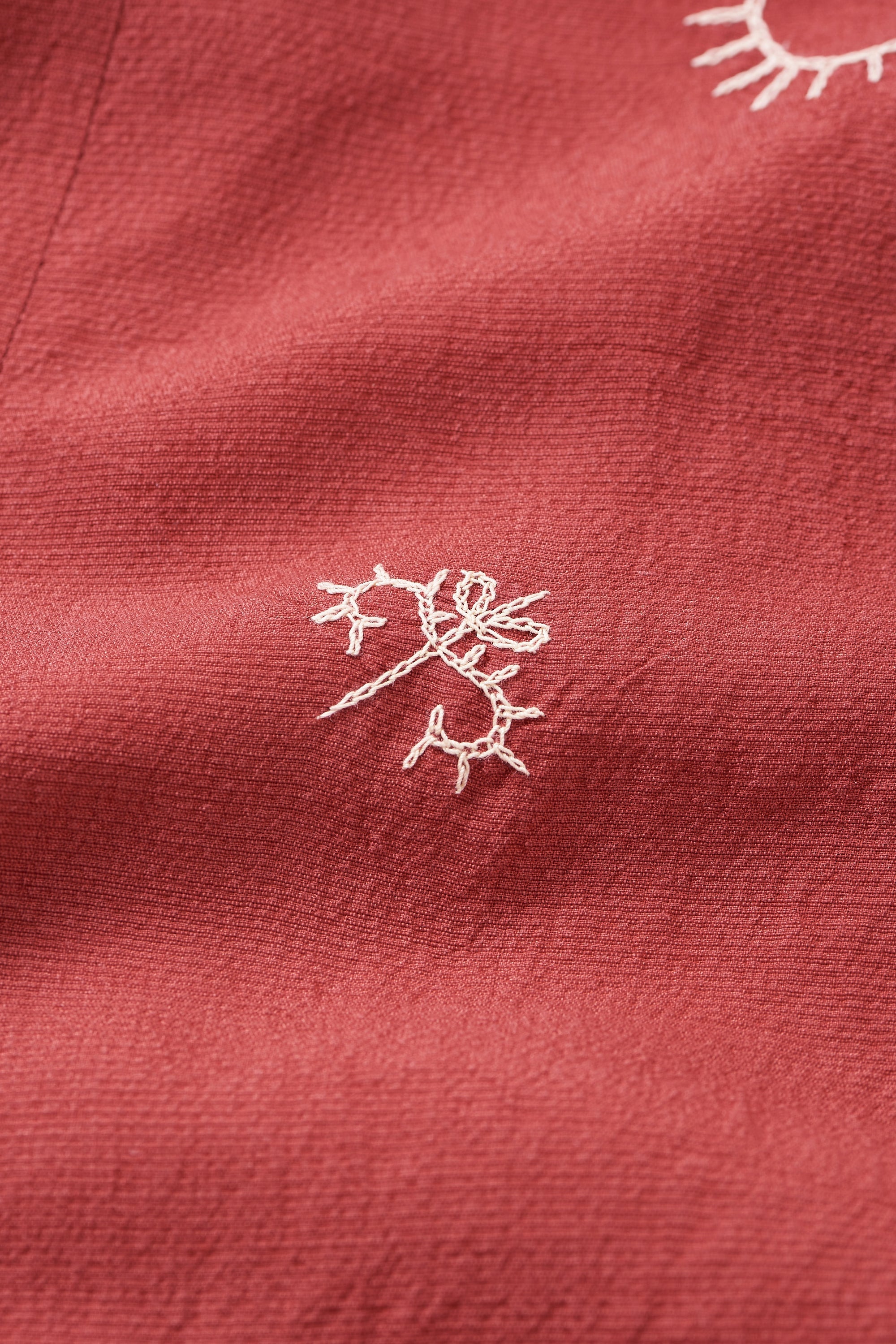 CRIMSON PINK HAND EMBROIDERED DRESS
