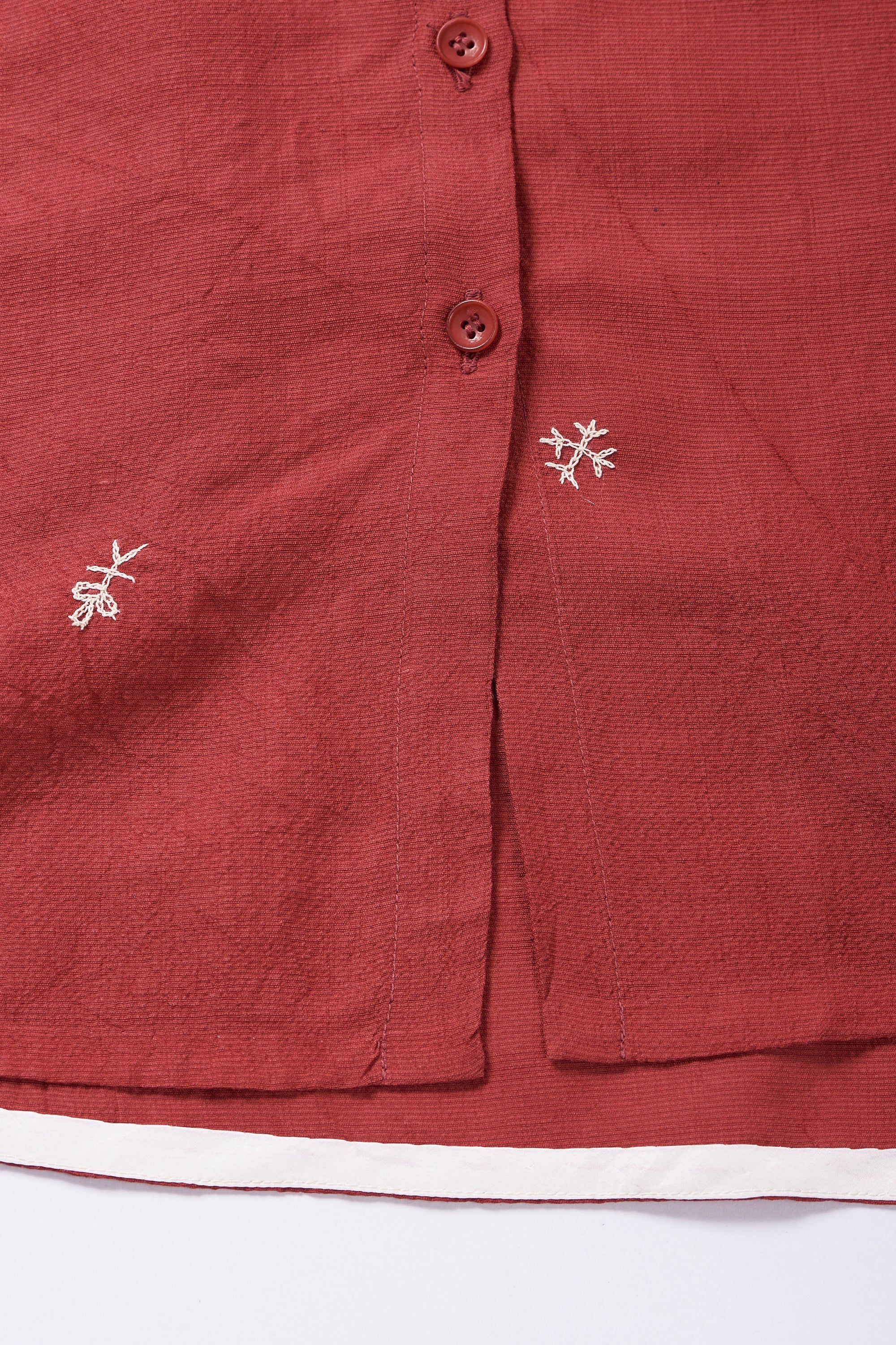 CRIMSON PINK HAND EMBROIDERED DRESS