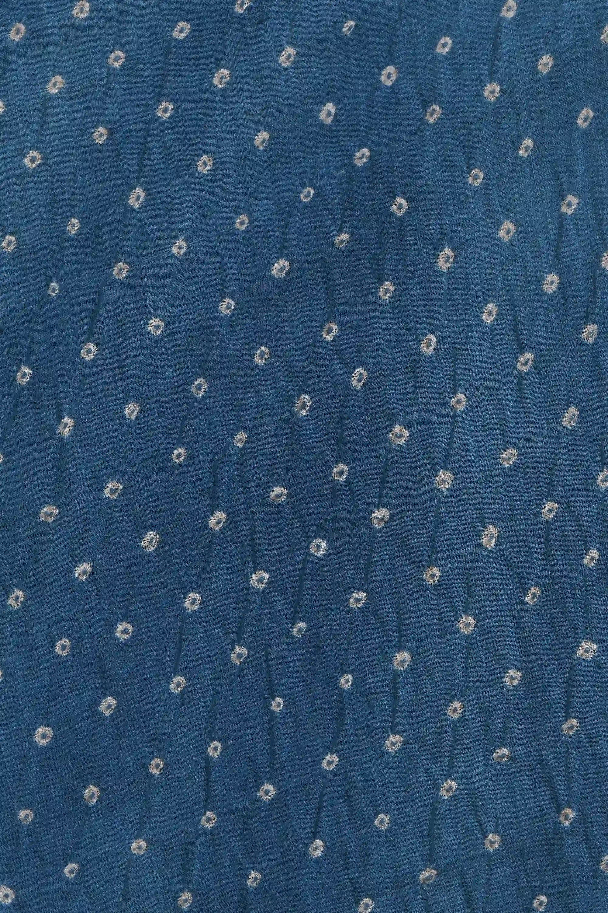 Indigo Drape Dress Speckled With Bandhani