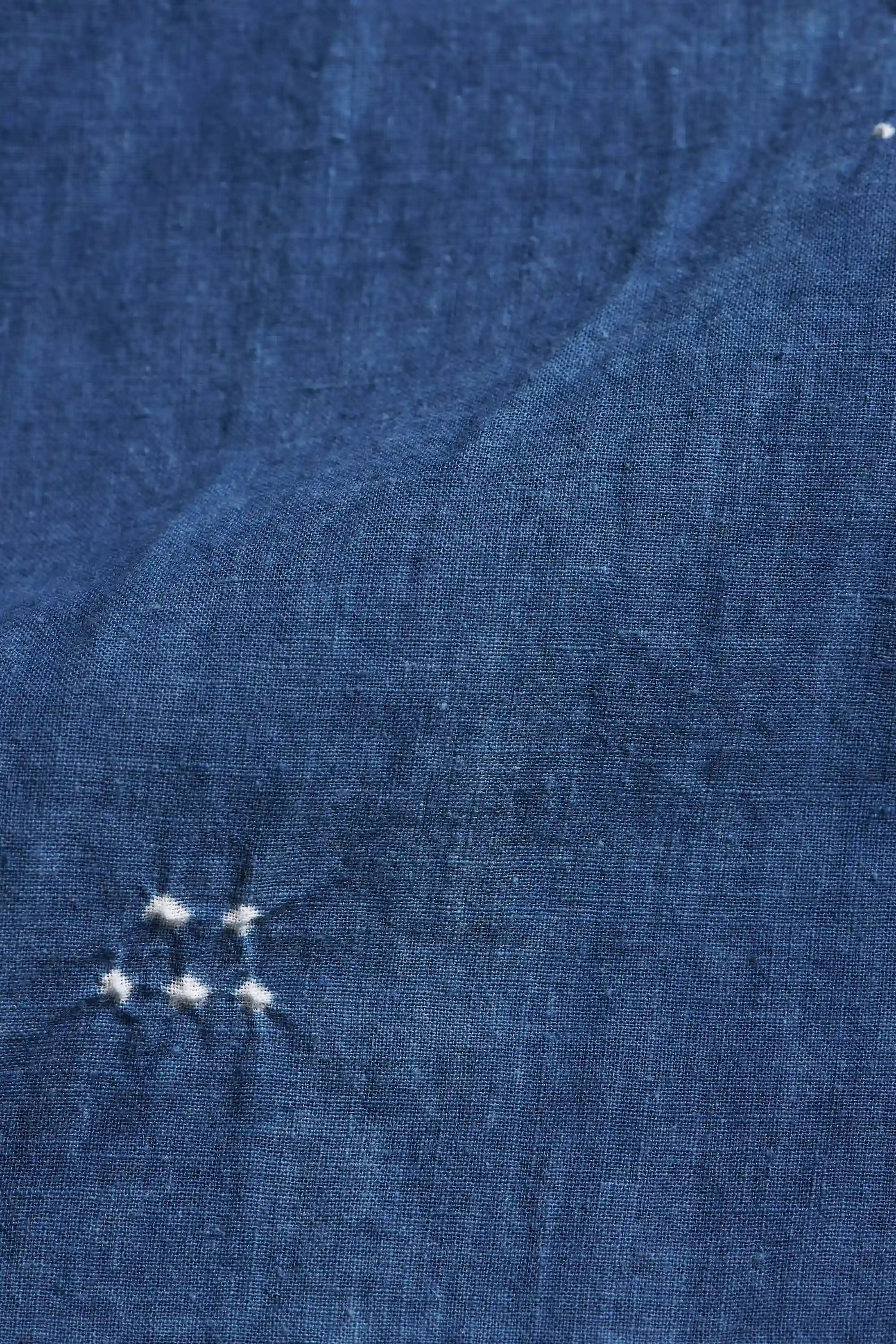 Bandhani Dress in Medium Indigo