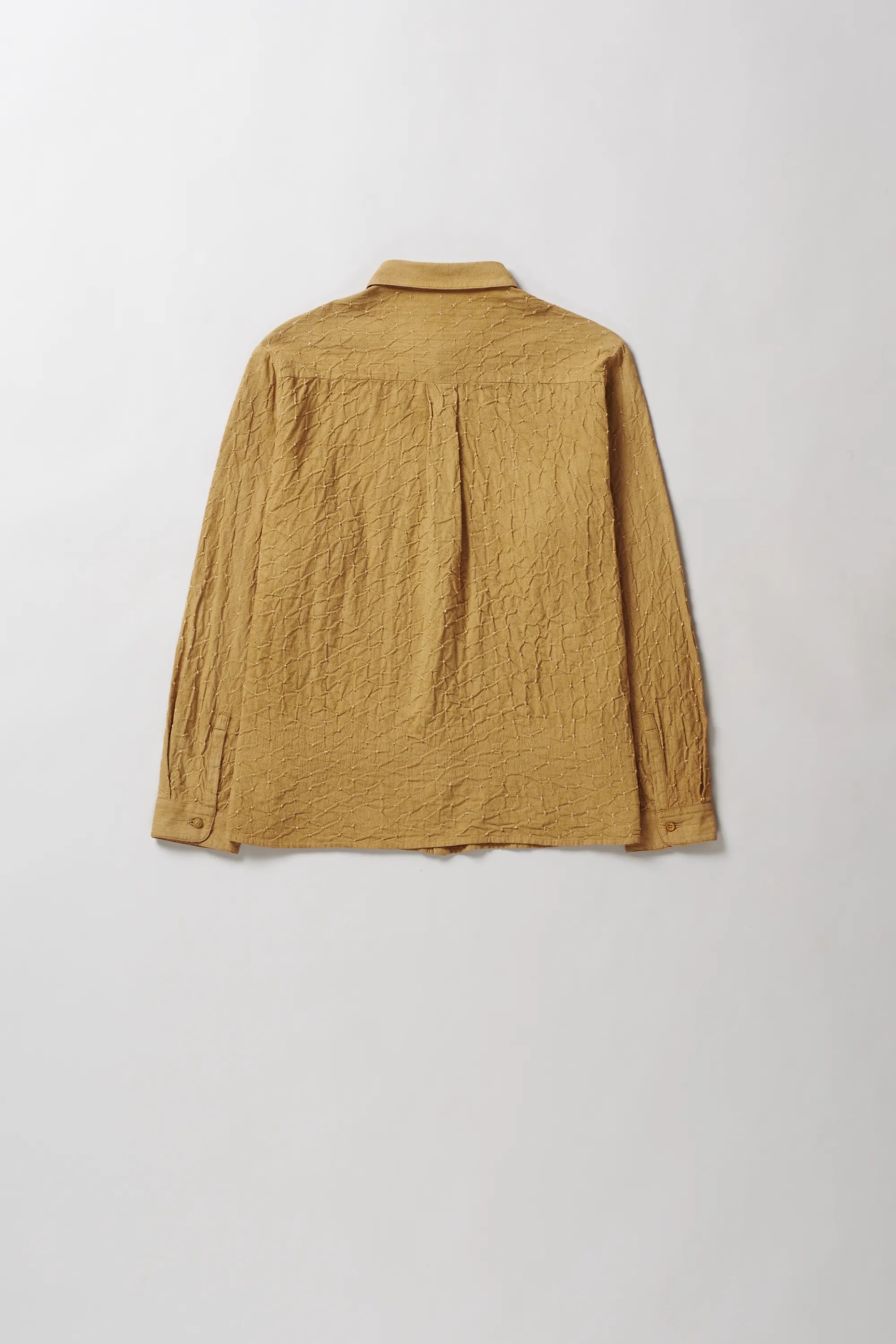 Mustard Yellow Bandhani Cotton Shirt