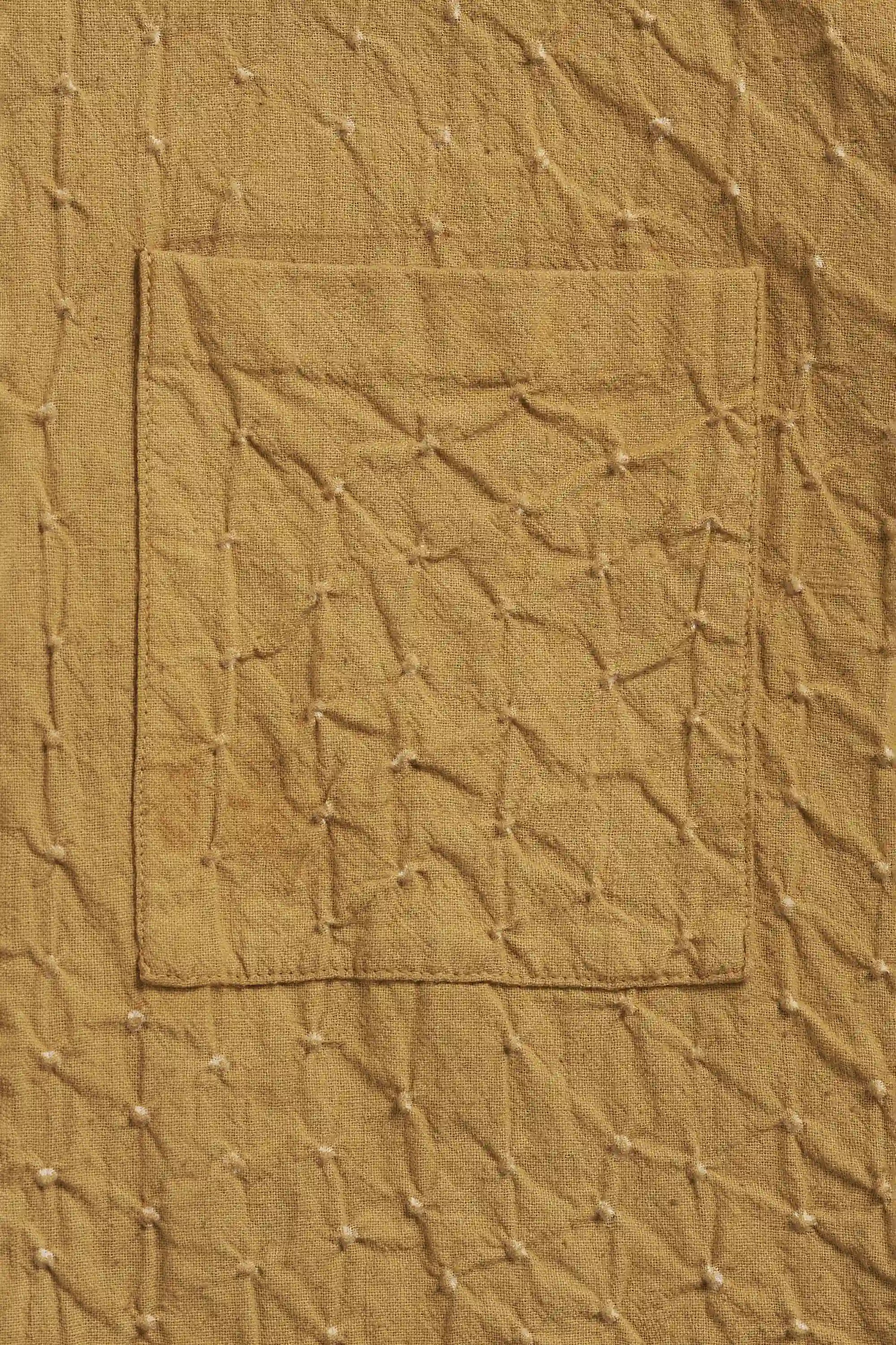 Mustard Yellow Bandhani Cotton Shirt