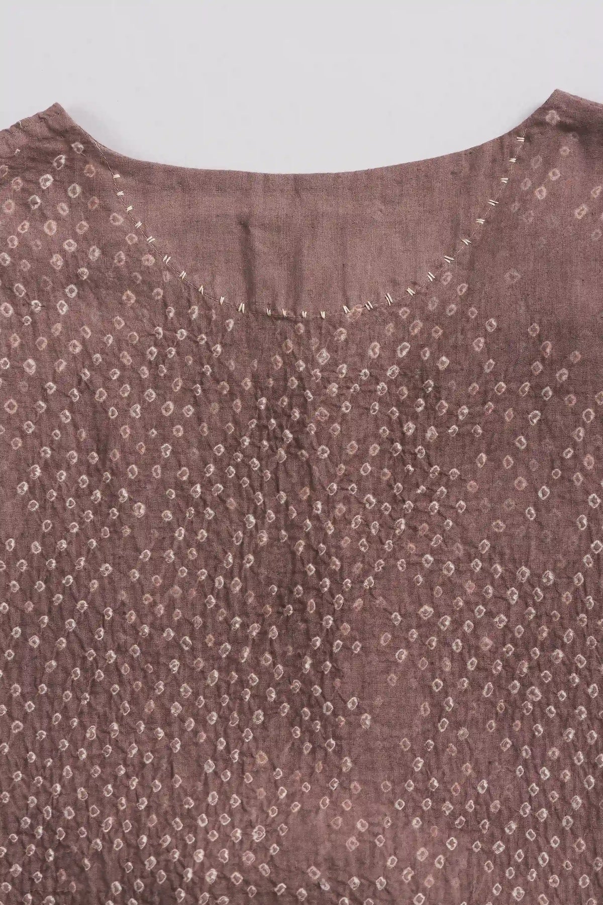 Old Rose Bandhani Cotton Women's Dress