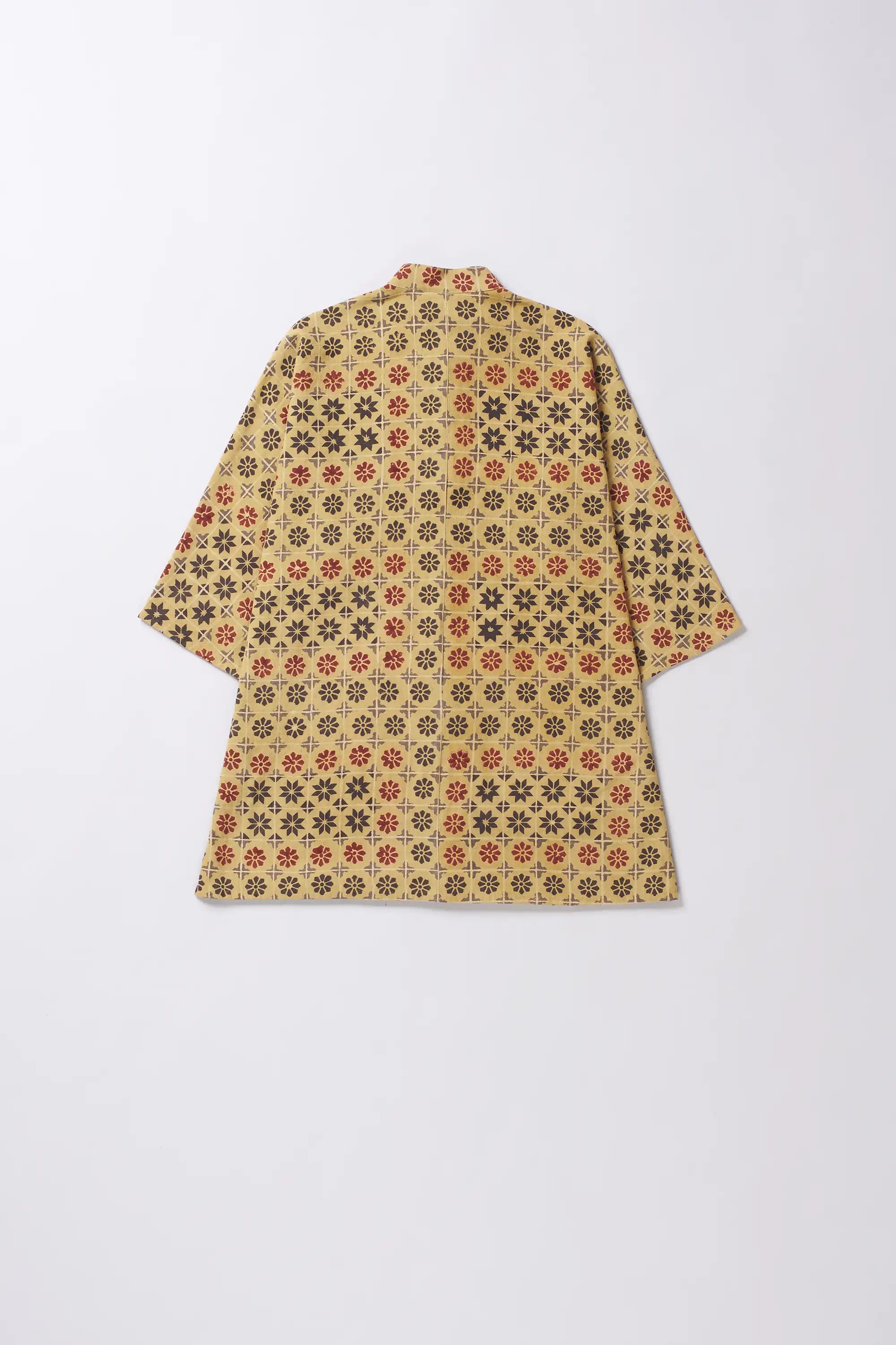 Multi Colour Block Print Cotton Shirt