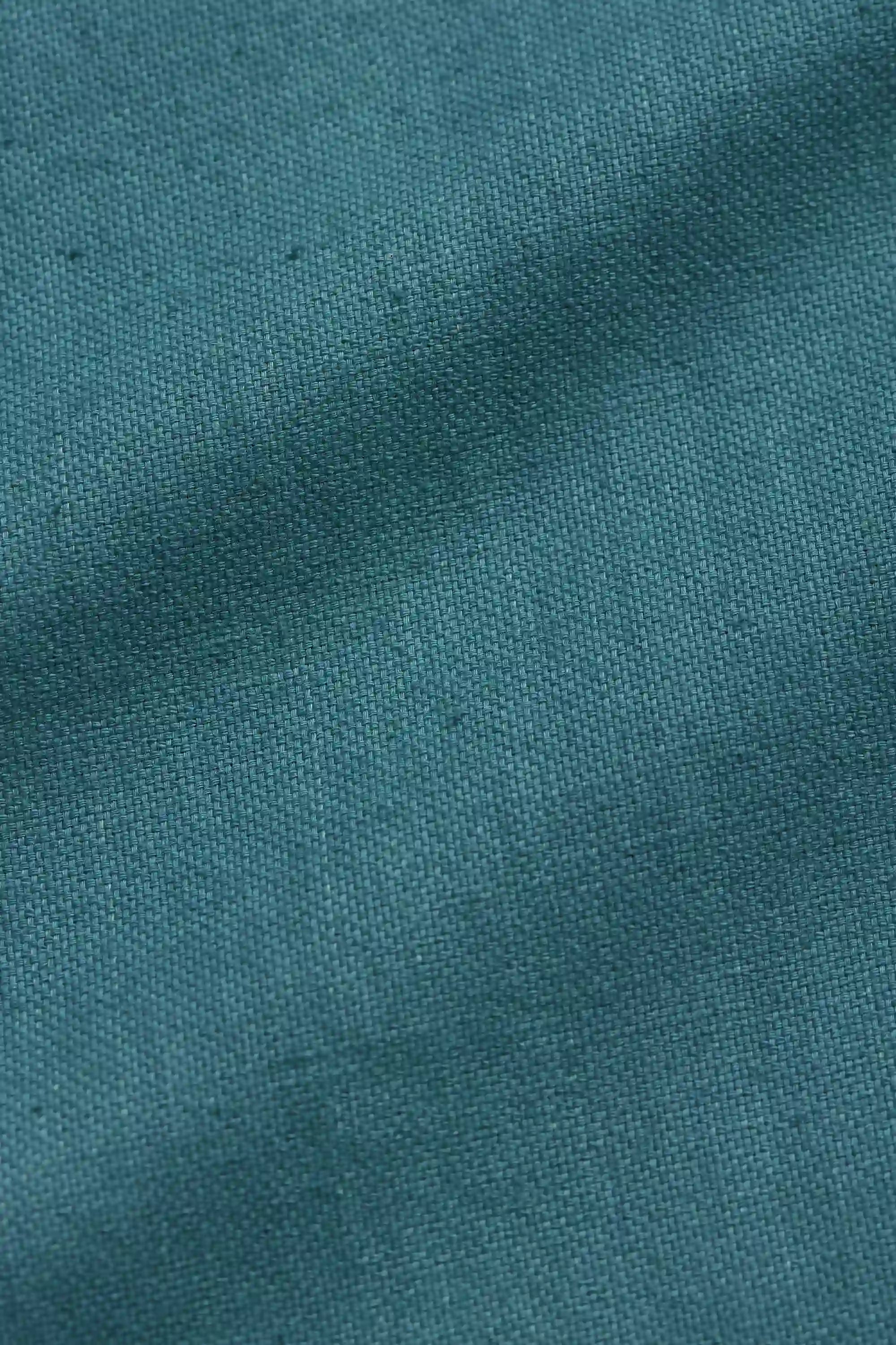 Band Collar Leaf Green Shirt