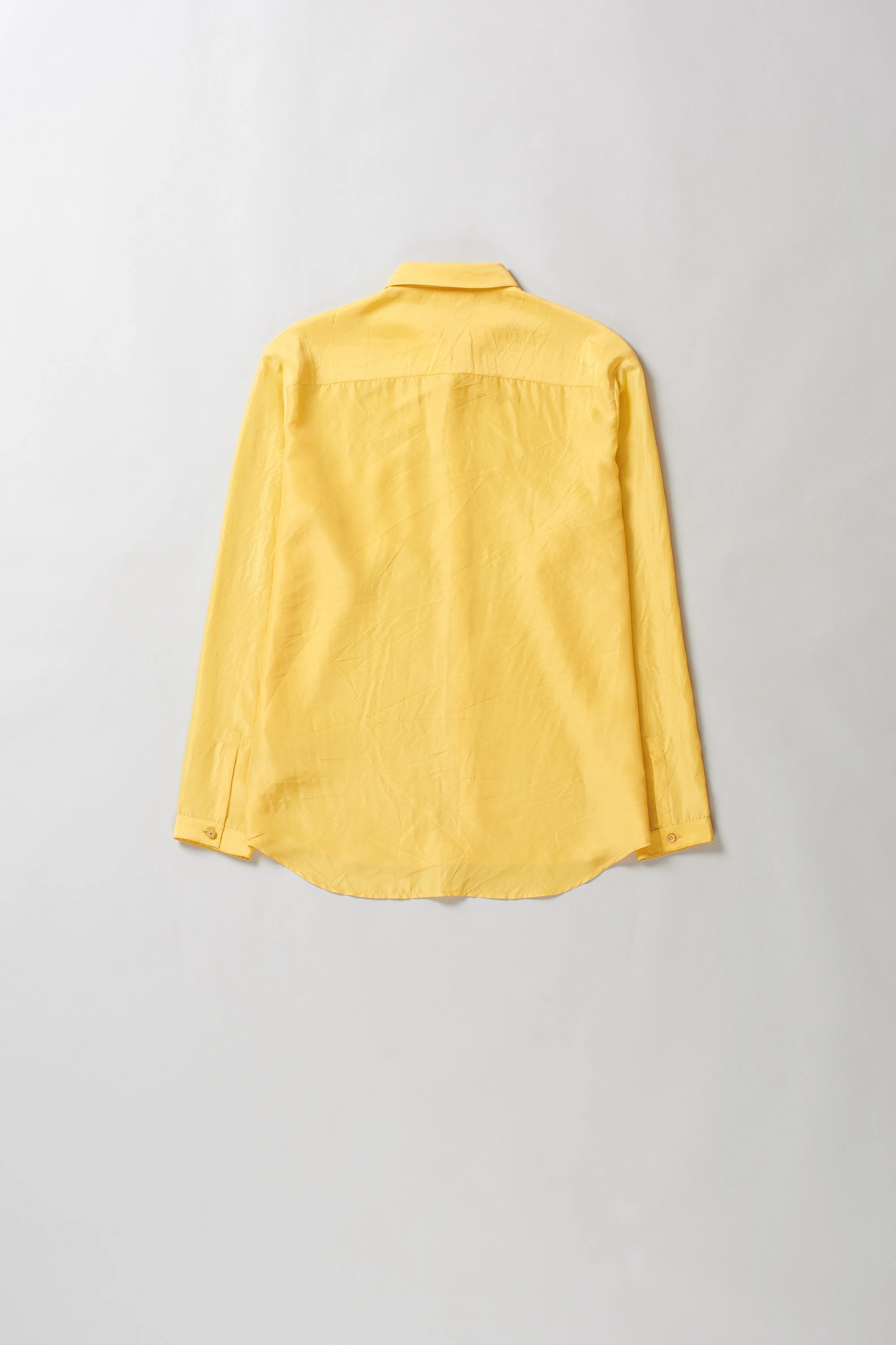 Silk Shirt in Lemon Yellow