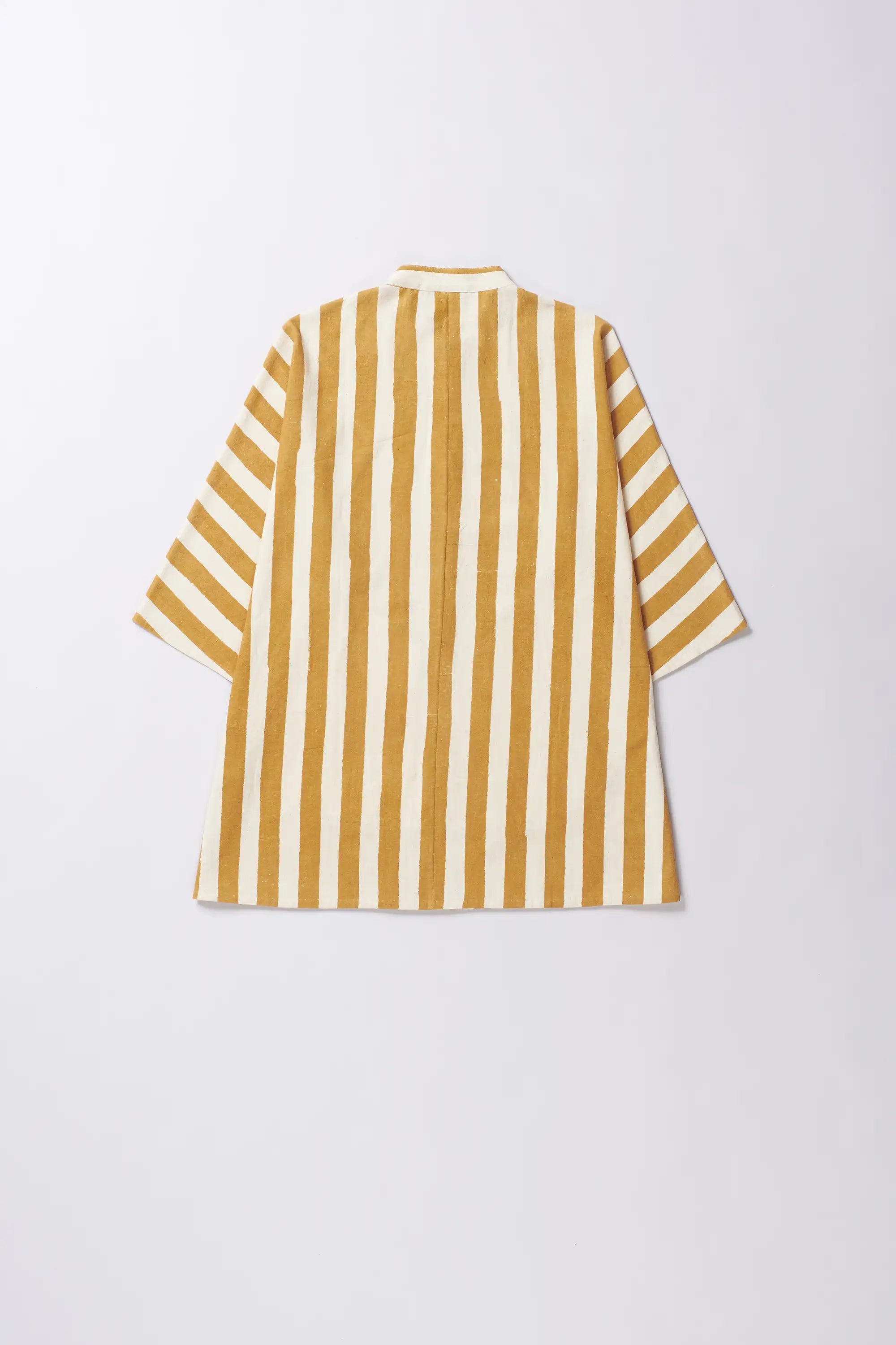 Kimono Sleeve Shirt in Mustard Yellow