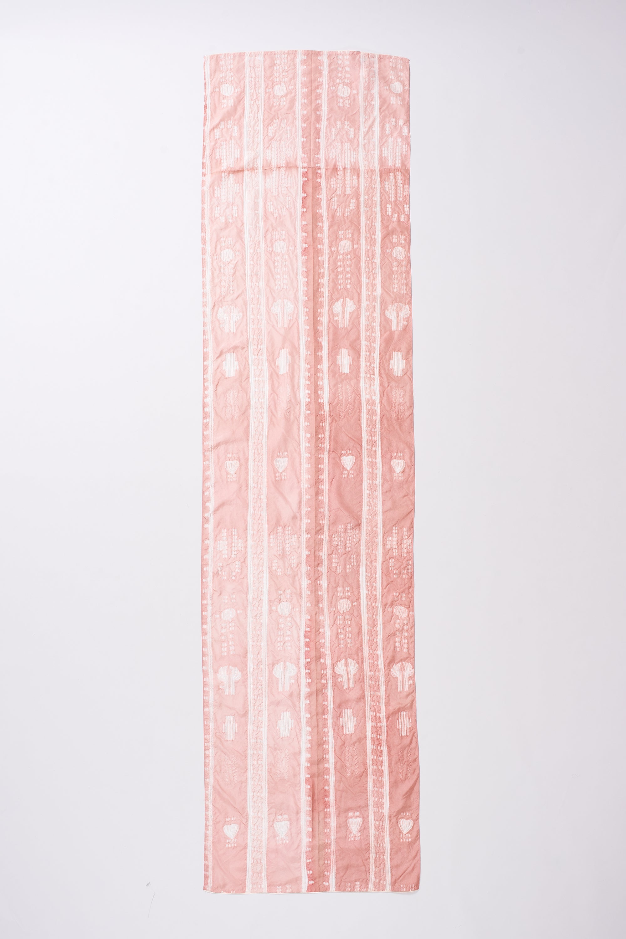 Chalk Pink Shibori Soft Silk Scarf