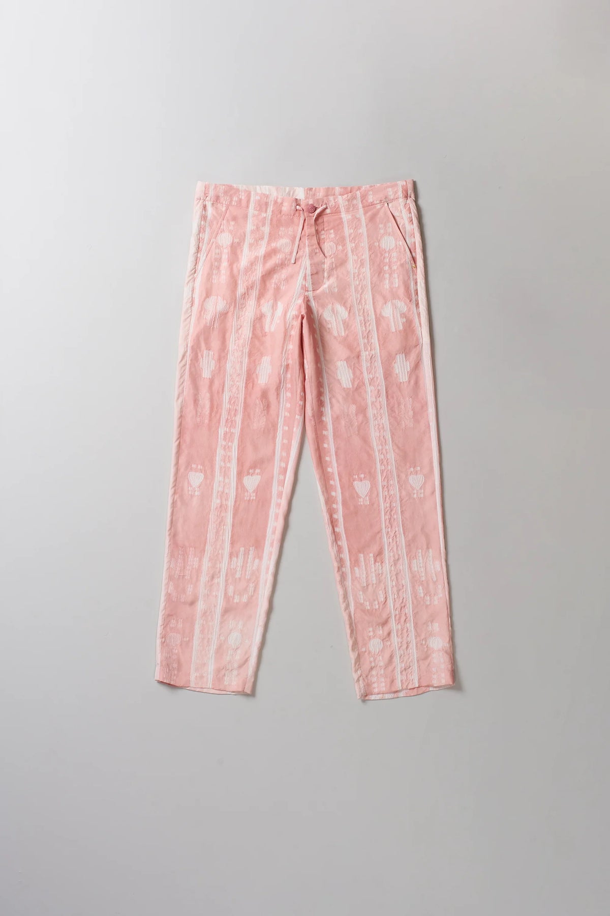 Chalk Pink Silk Shibori Pant