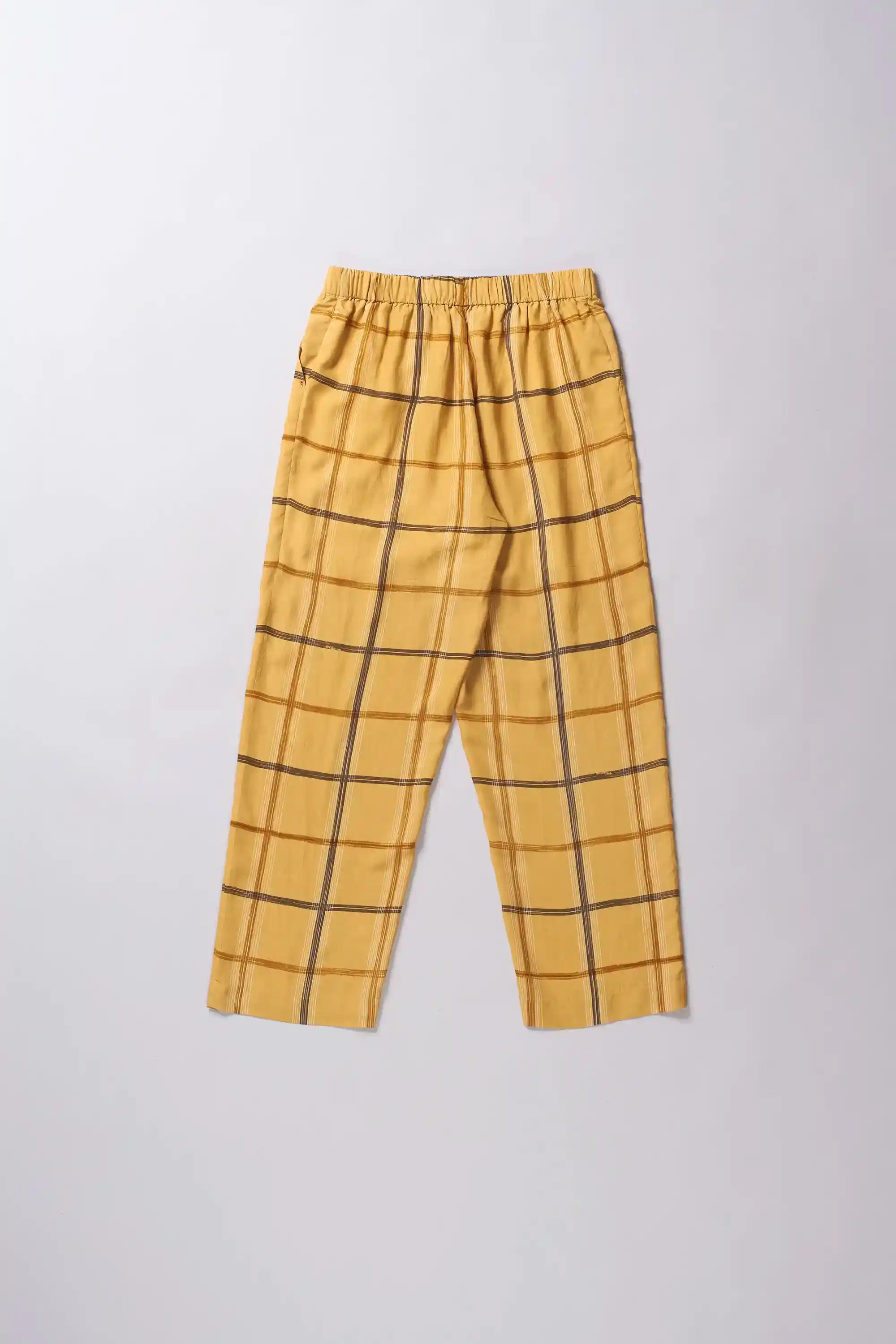 Mustard Yellow Silk Pant