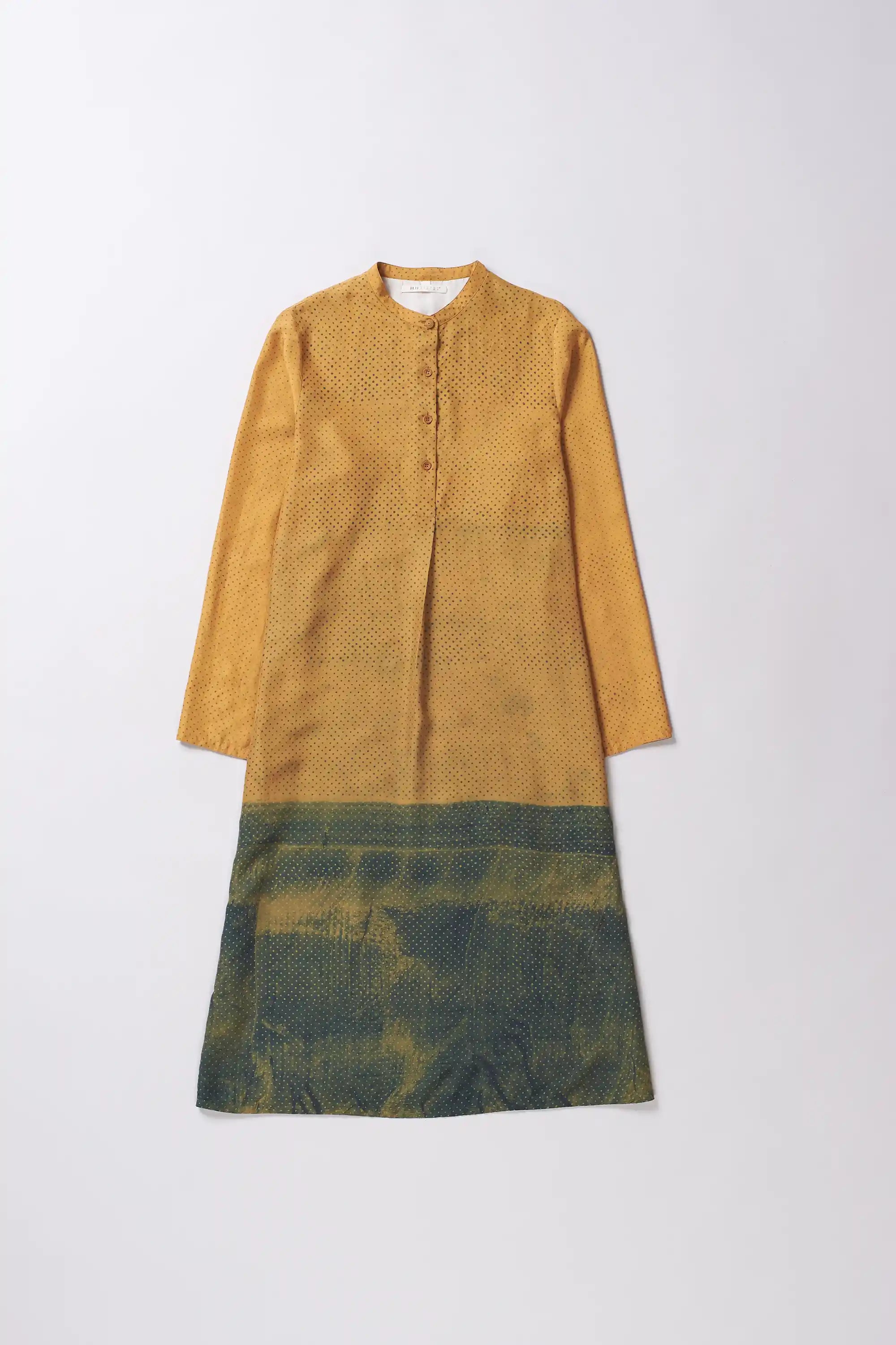 Mustard Yellow Silk Dress