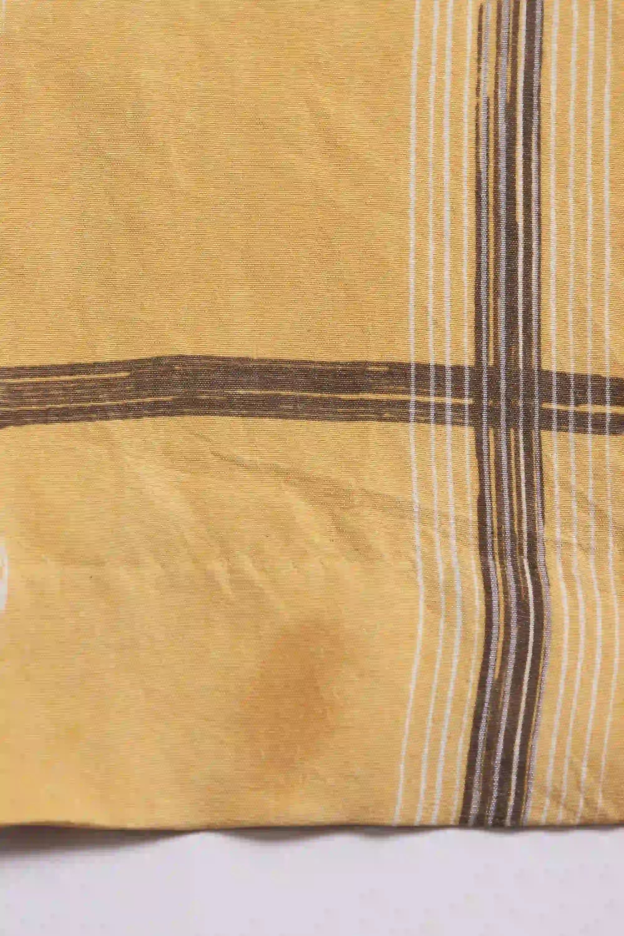 Mustard Yellow Checked Drawstring Unisex Pant
