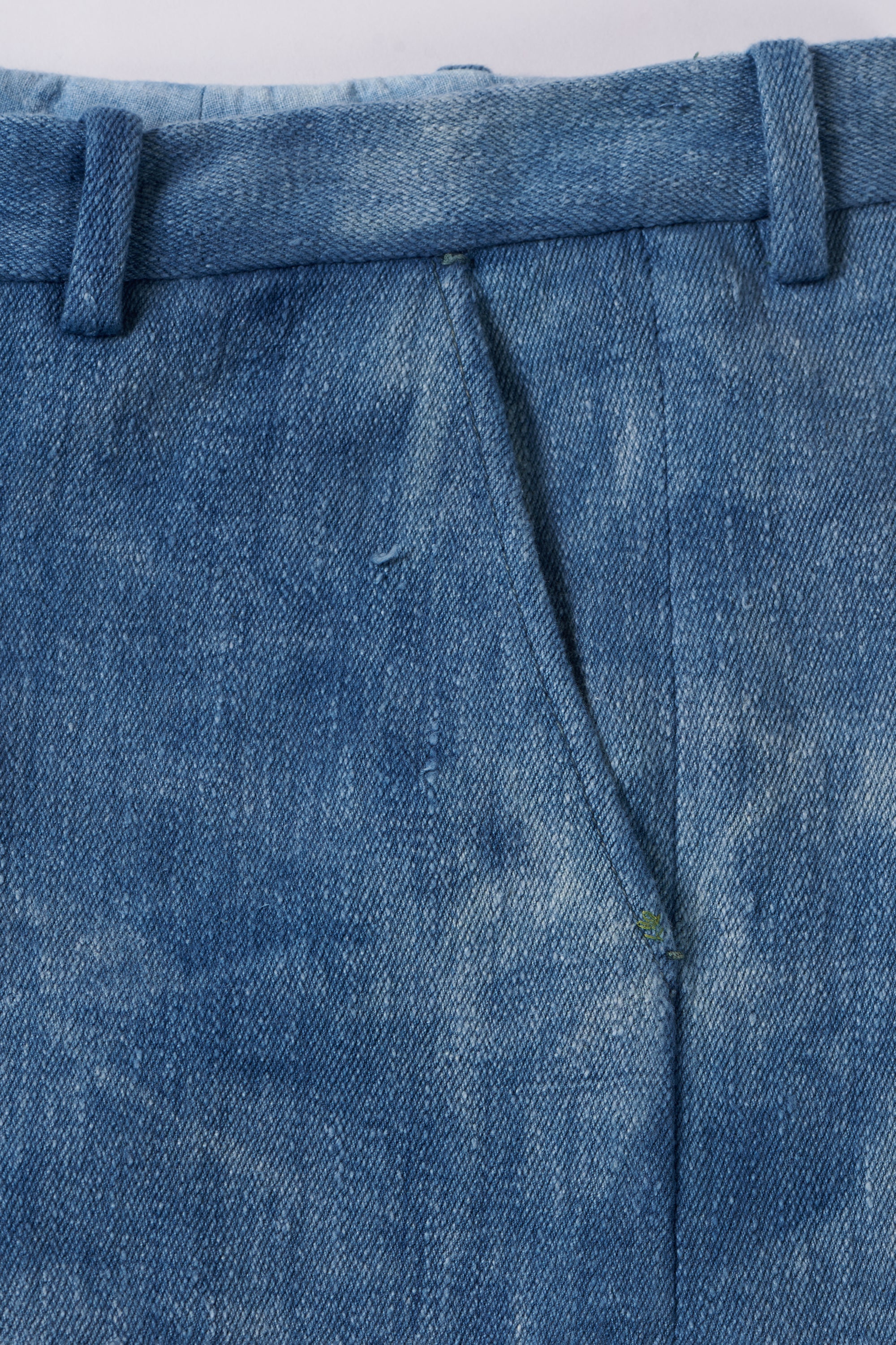 De-Oxidised Indigo Denim Cotton Pant