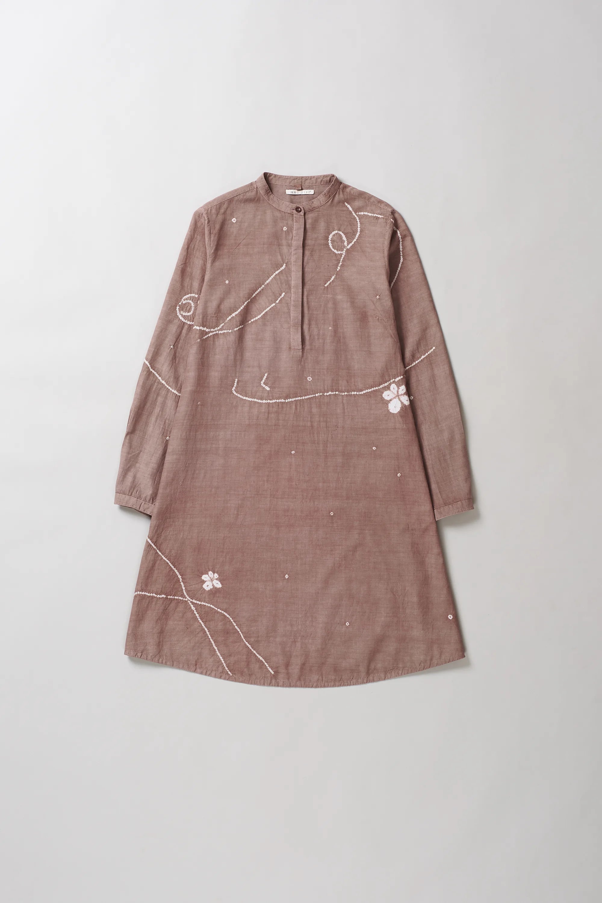 Old Rose Cotton Silk Blend Bandhani Women Dress