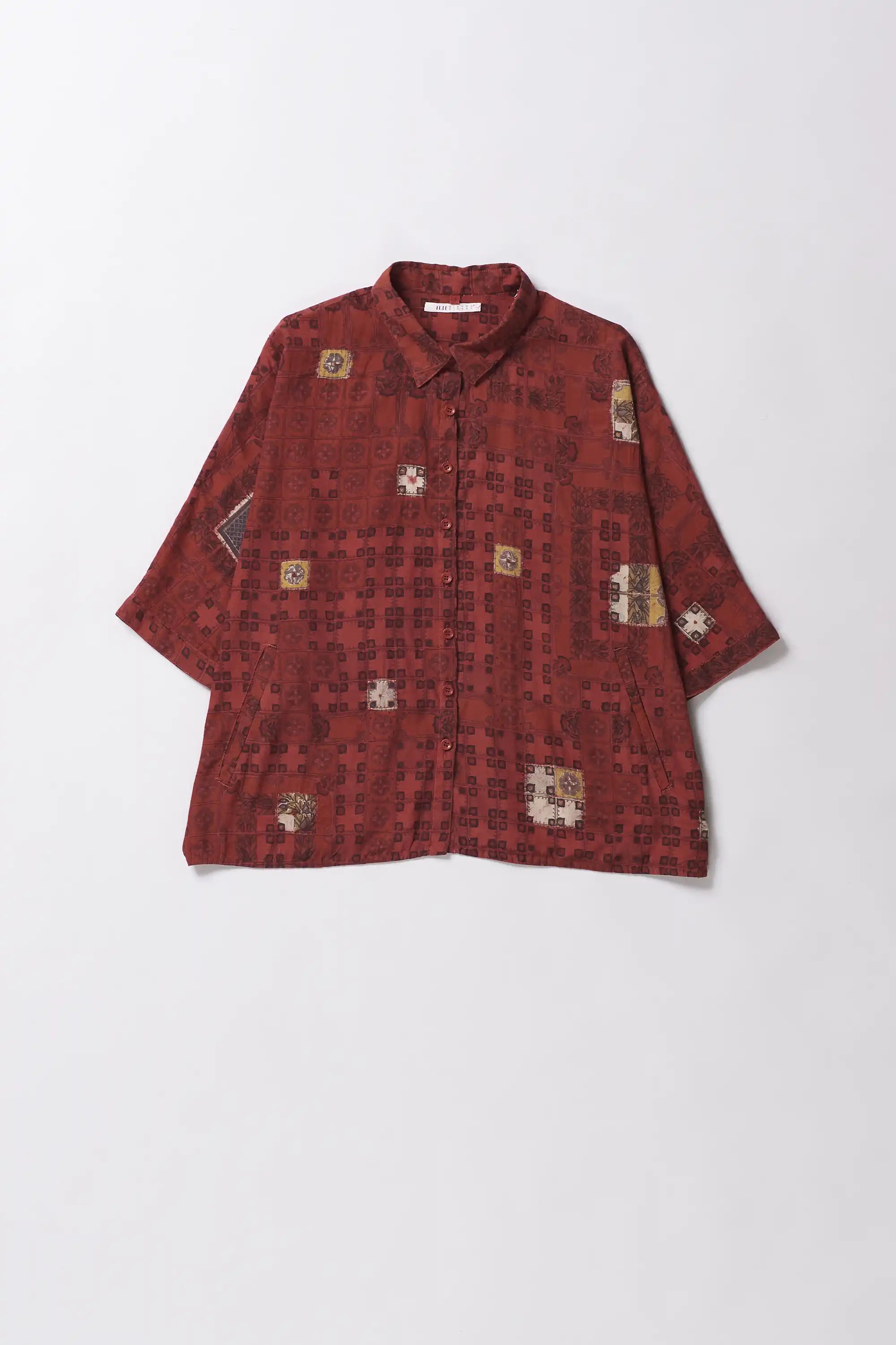Chettinad Inspired Shirt with Shibori