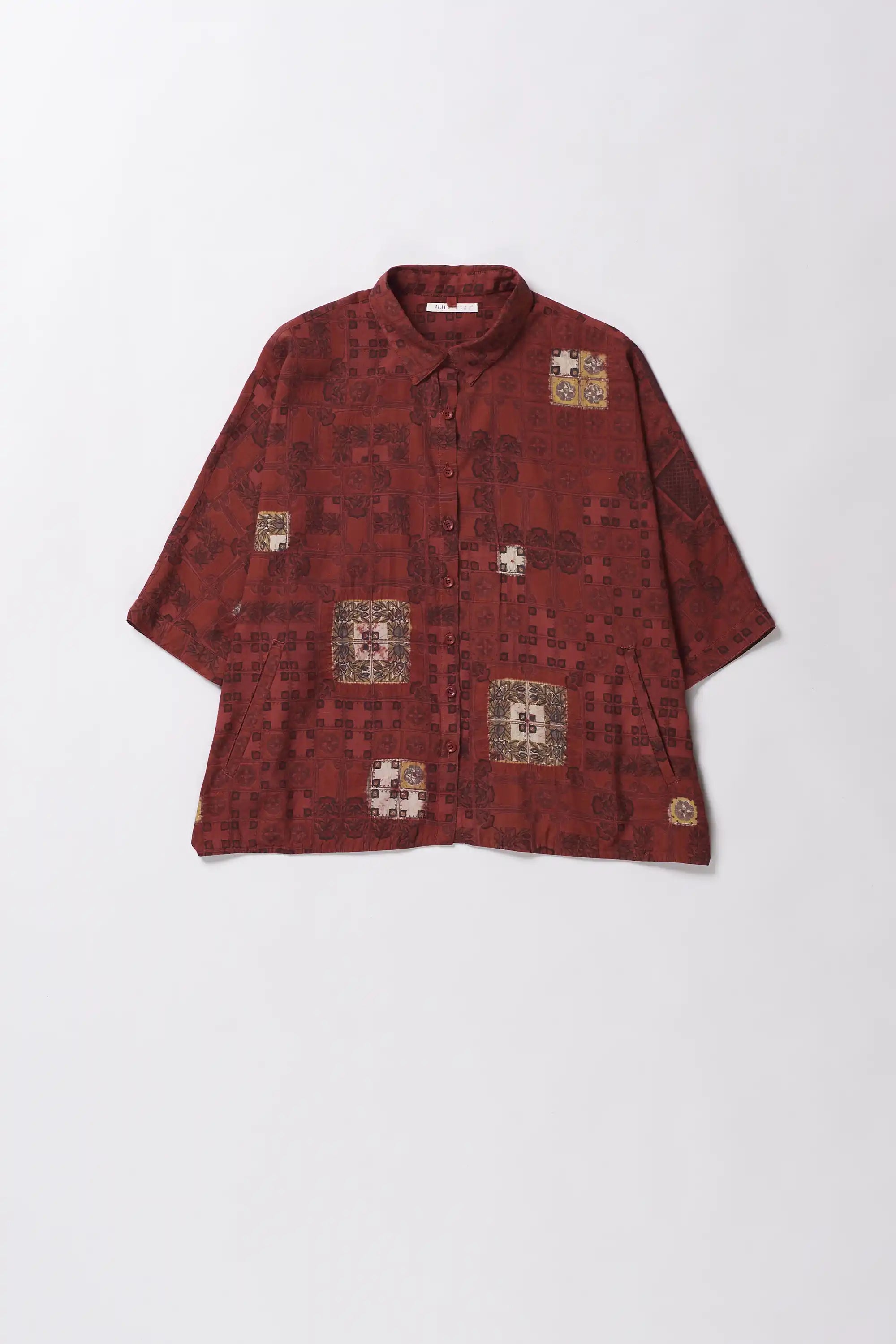 Chettinad Inspired Shirt with Shibori