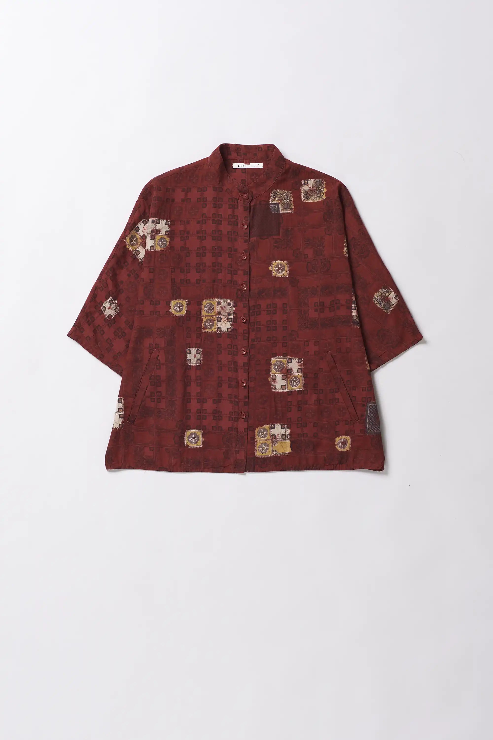 Chettinad Inspired Shirt in Red Colour