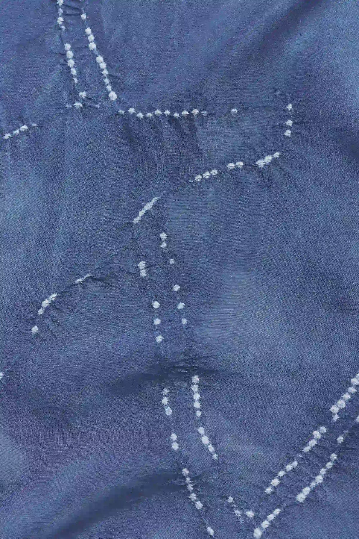 Light Indigo Silk Bandhani Scarf