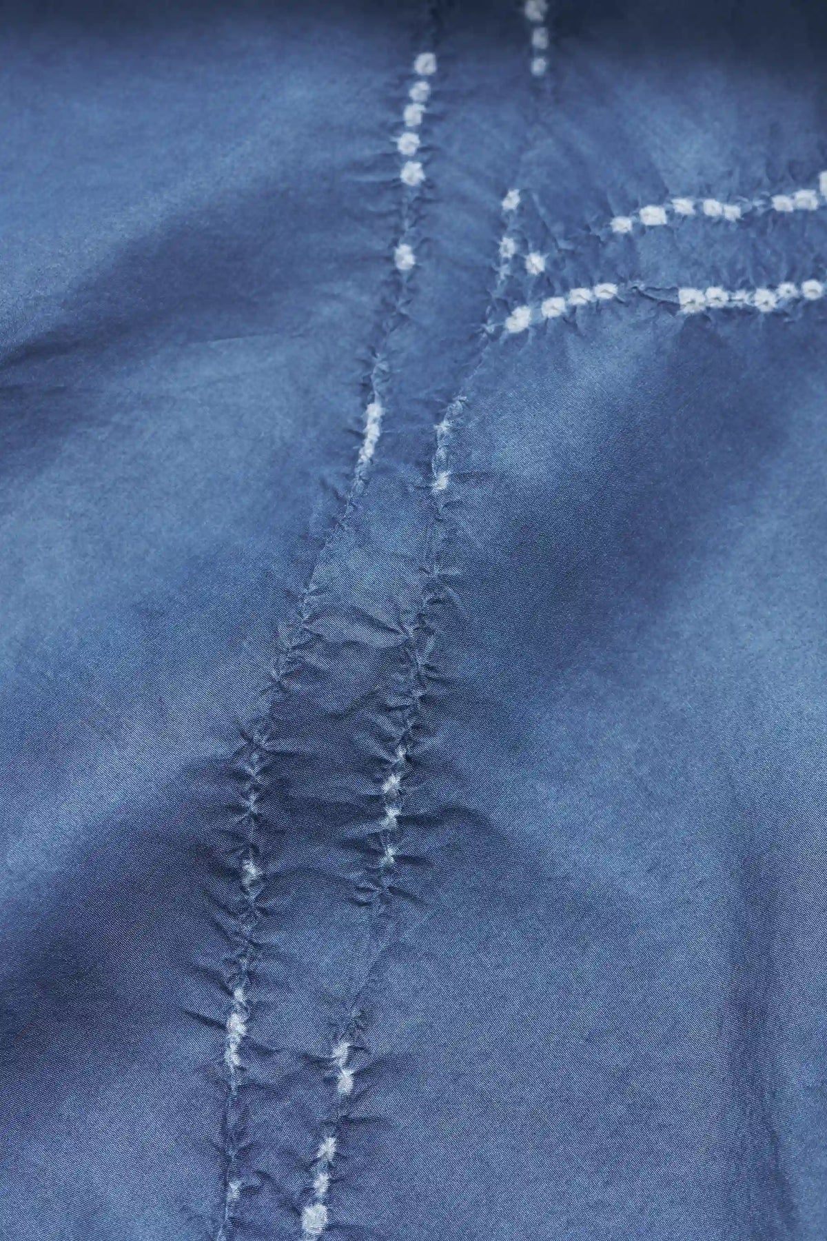 Light Indigo Silk Bandhani Scarf