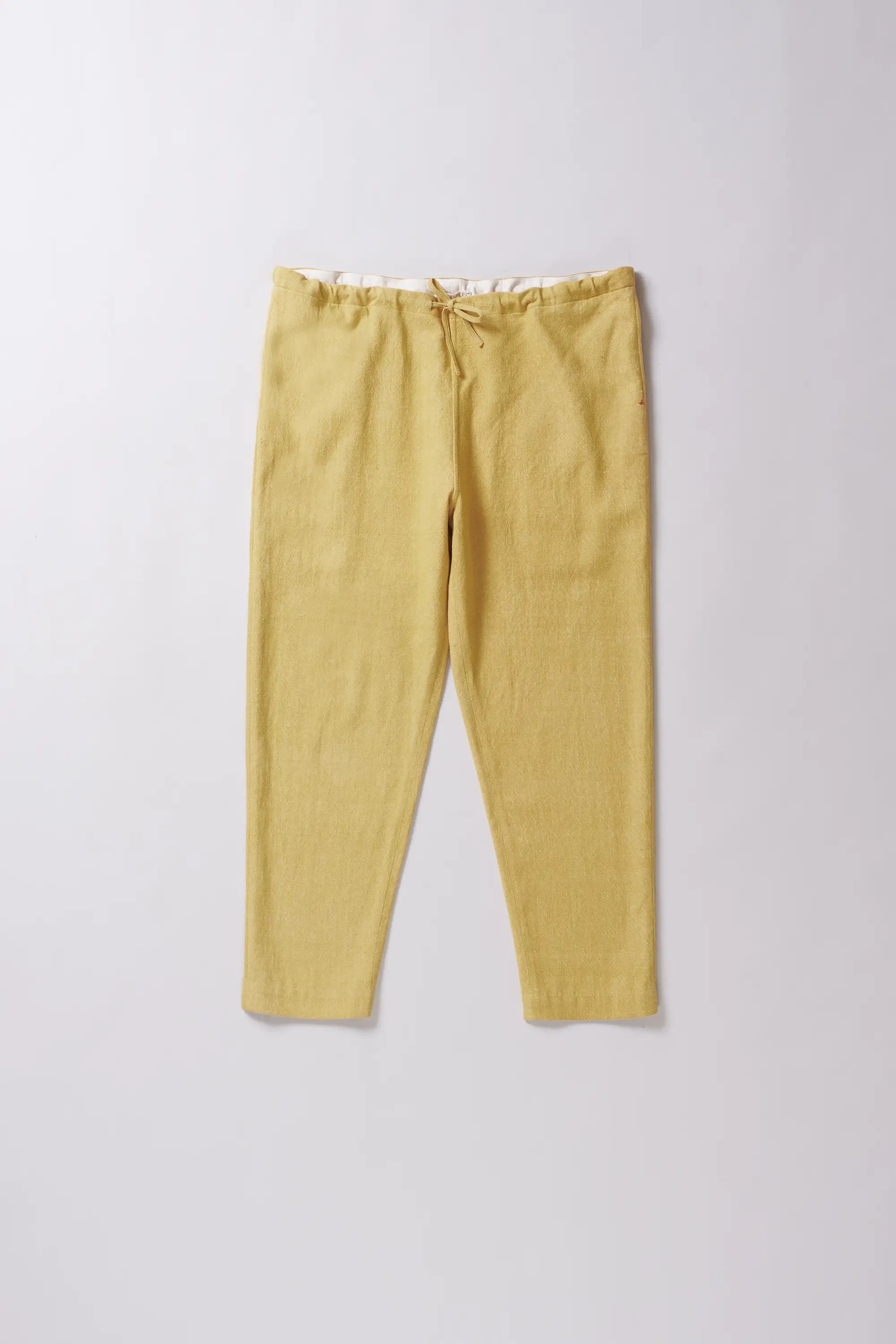 Cotton ochre yellow pants